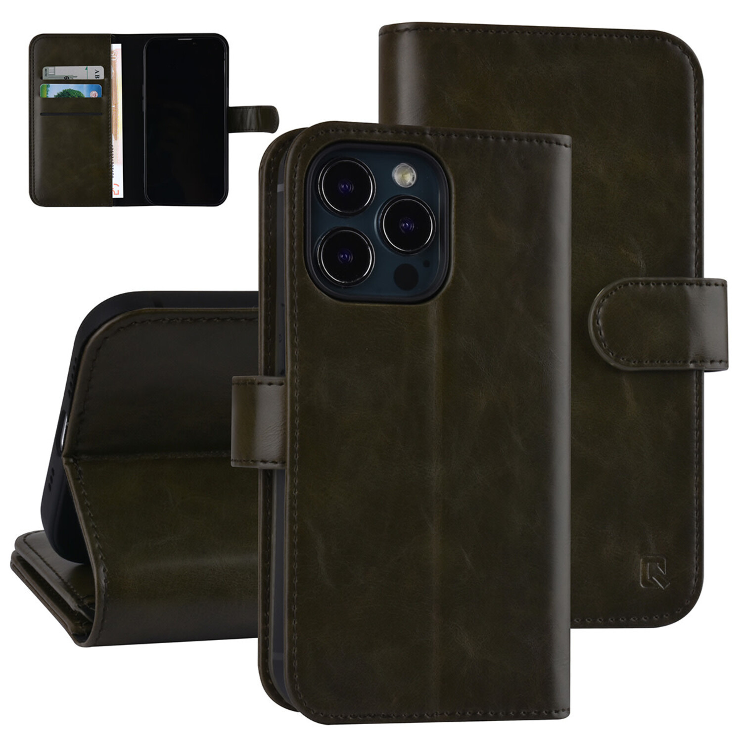 UNIQ Accessory UNIQ Accessory Book-Case hul iPhone 13 Pro - Kartenhalter - Magnetverschluss - Dunkelgrün