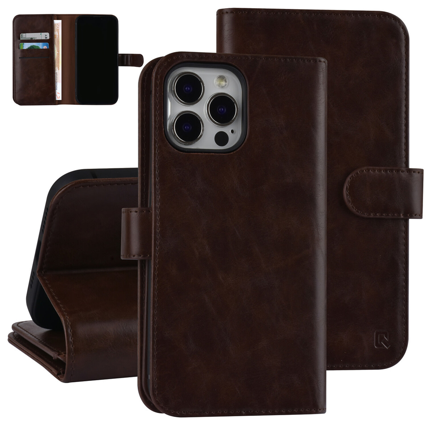 UNIQ Accessory UNIQ Accessory Book-Case hul iPhone 13 Pro Max - Kartenhalter - Magnetverschluss - Braun