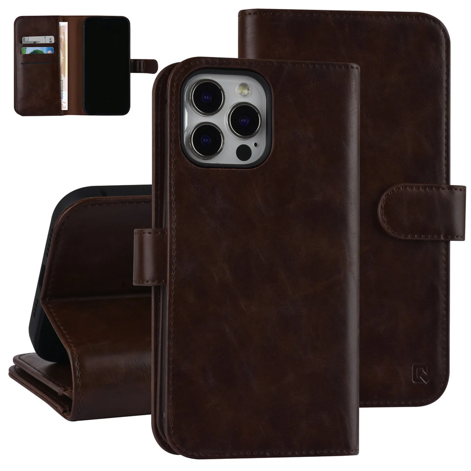 UNIQ Accessory UNIQ Accessory Book-Case hul iPhone 13 Pro Max - Kartenhalter - Magnetverschluss - Braun