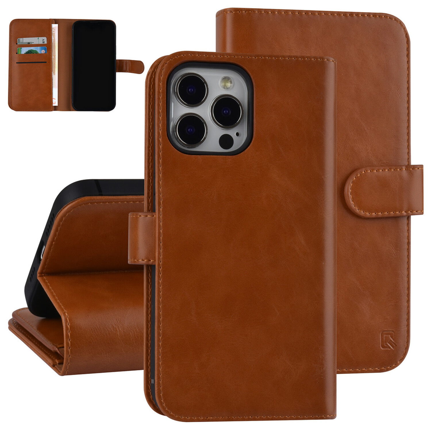 UNIQ Accessory UNIQ Accessory Book-Case hul iPhone 13 Pro Max - Kartenhalter - Magnetverschluss - braun