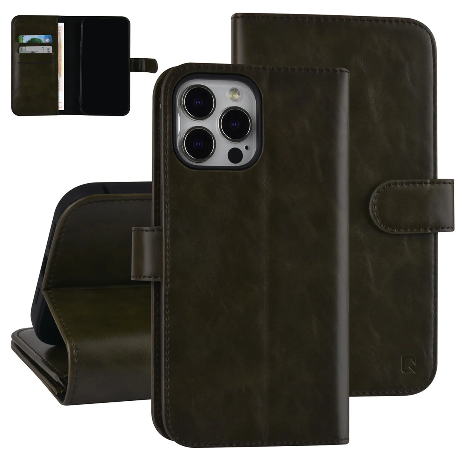 UNIQ Accessory UNIQ Accessory Book-Case hul iPhone 13 Pro Max - Kartenhalter - Magnetverschluss - Dunkelgrün