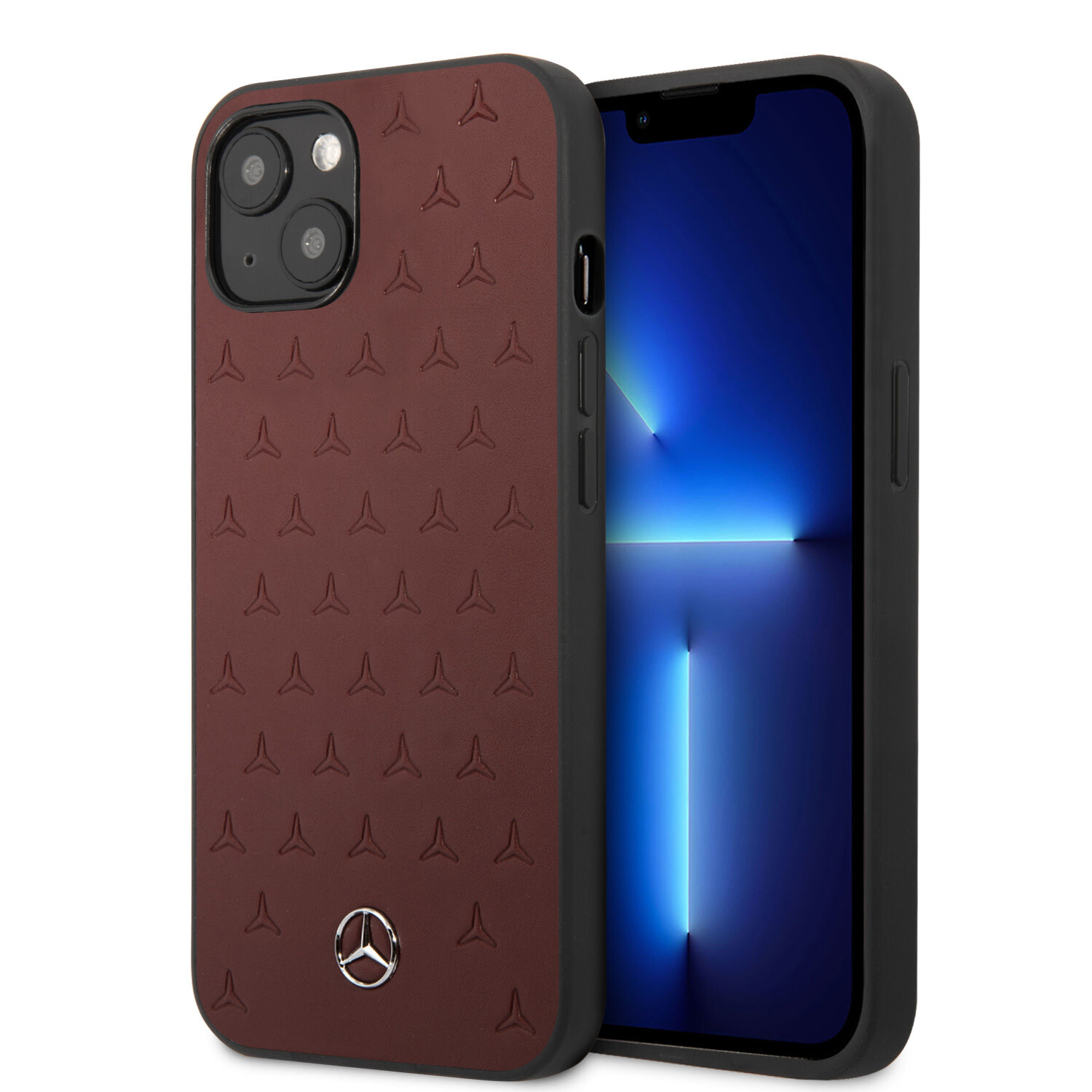 Mercedes-Benz Mercedes-Benz Hardcase-RÃ¼ckseite iPhone 13 Mini - Stars Pattern - Rot