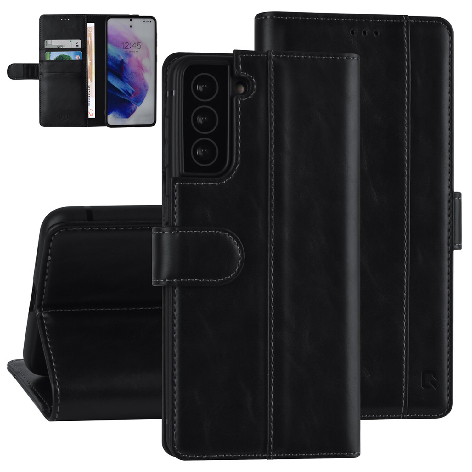 UNIQ Accessory UNIQ Accessory Book-Case hul Galaxy S21 Plus - Schwarz - PU Leather