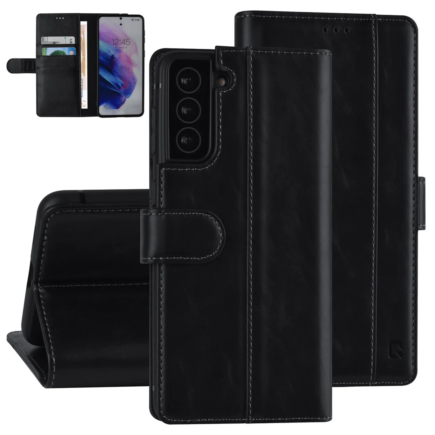 UNIQ Accessory UNIQ Accessory Book-Case hul Galaxy S21 Plus - Schwarz - PU Leather