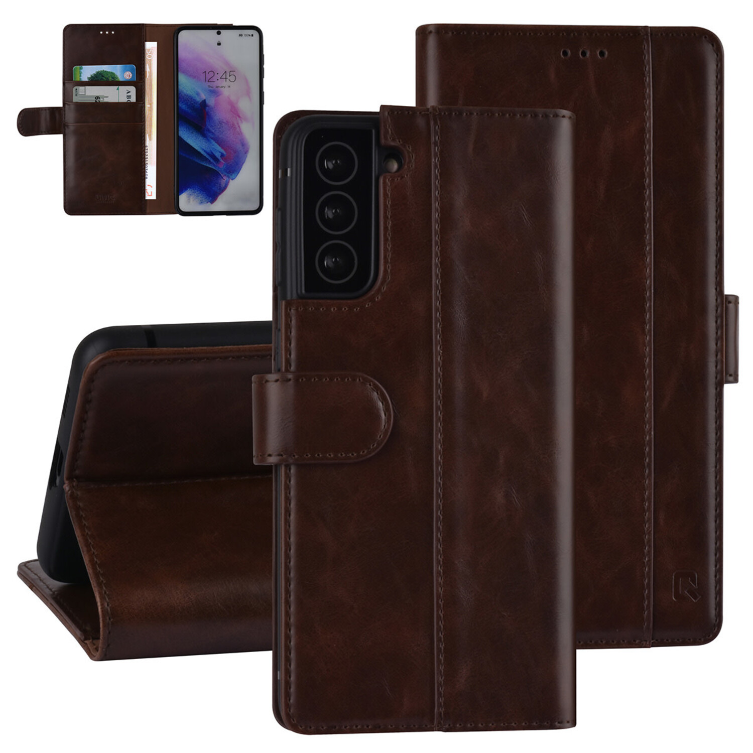 UNIQ Accessory UNIQ Accessory Book-Case hul Galaxy S21 Plus - Dunkelbraun - PU Leather