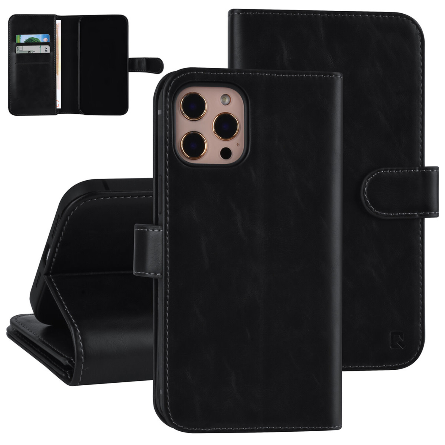 UNIQ Accessory UNIQ Accessory Book-Case hul iPhone 12 Pro Max - Schwarz - PU Leather