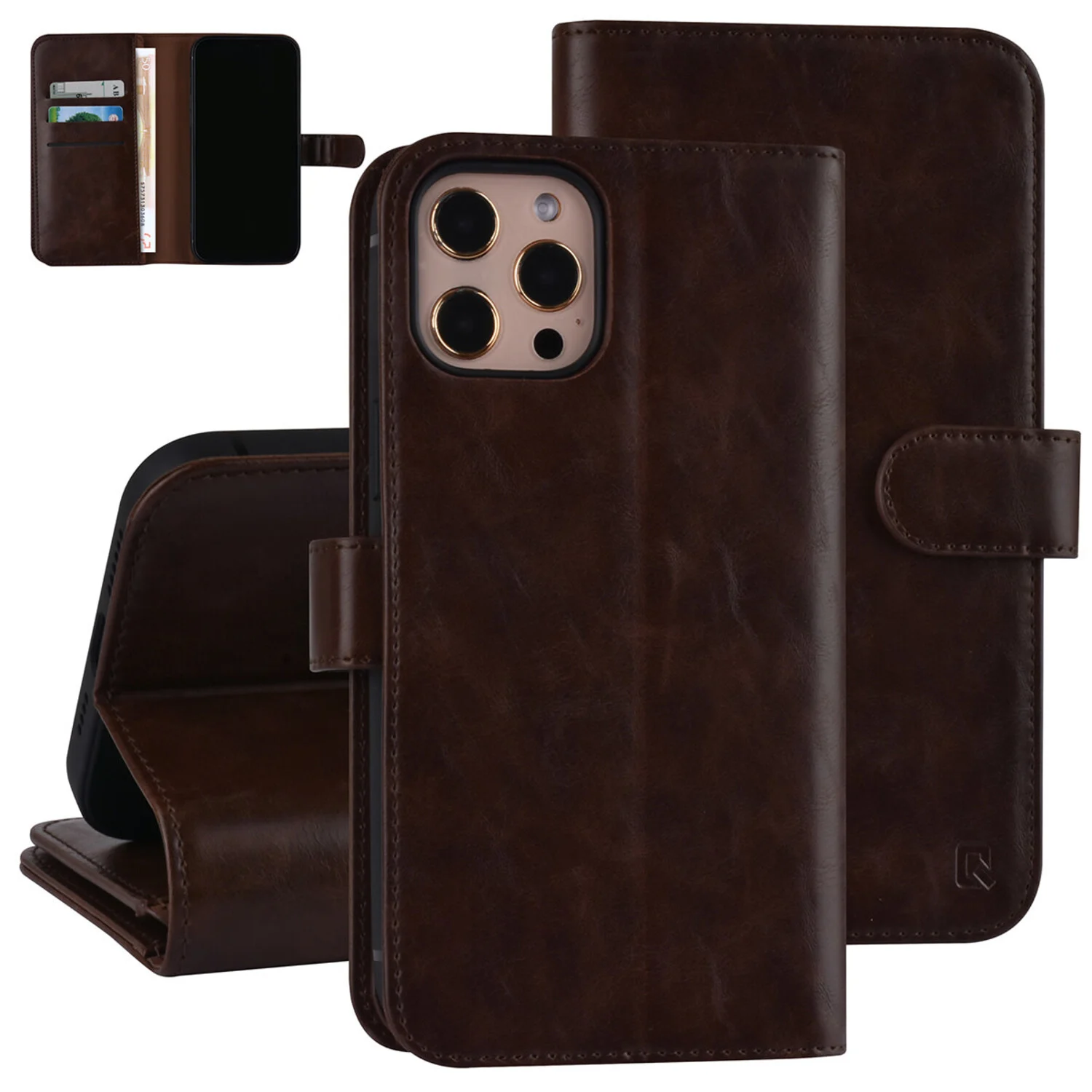 UNIQ Accessory UNIQ Accessory Book-Case hul iPhone 12 Pro Max - Dunkelbraun - PU Leather