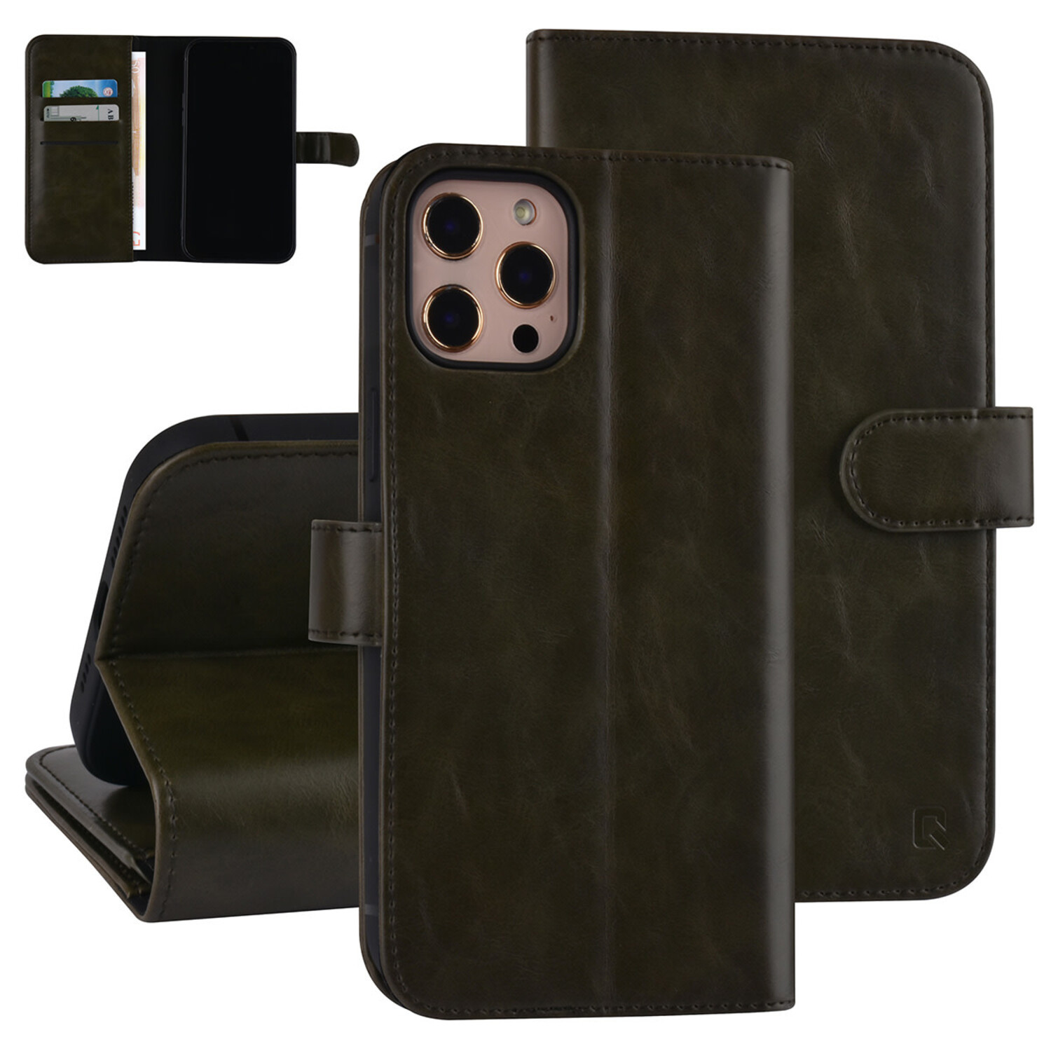 UNIQ Accessory UNIQ Accessory Book-Case hul iPhone 12 Pro Max - Dunkelgrün - PU Leather