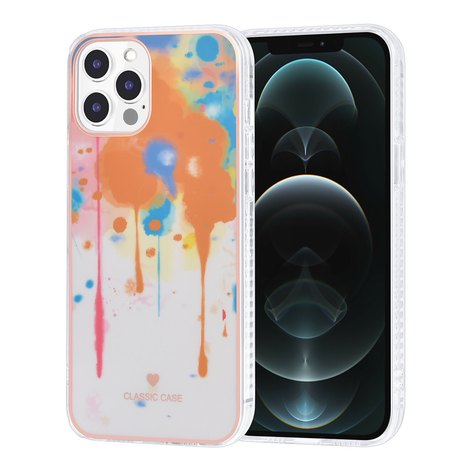 UNIQ Accessory UNIQ Classic Case iPhone 12 Pro Max - Silikonhülle TPU - Graffiti Orange