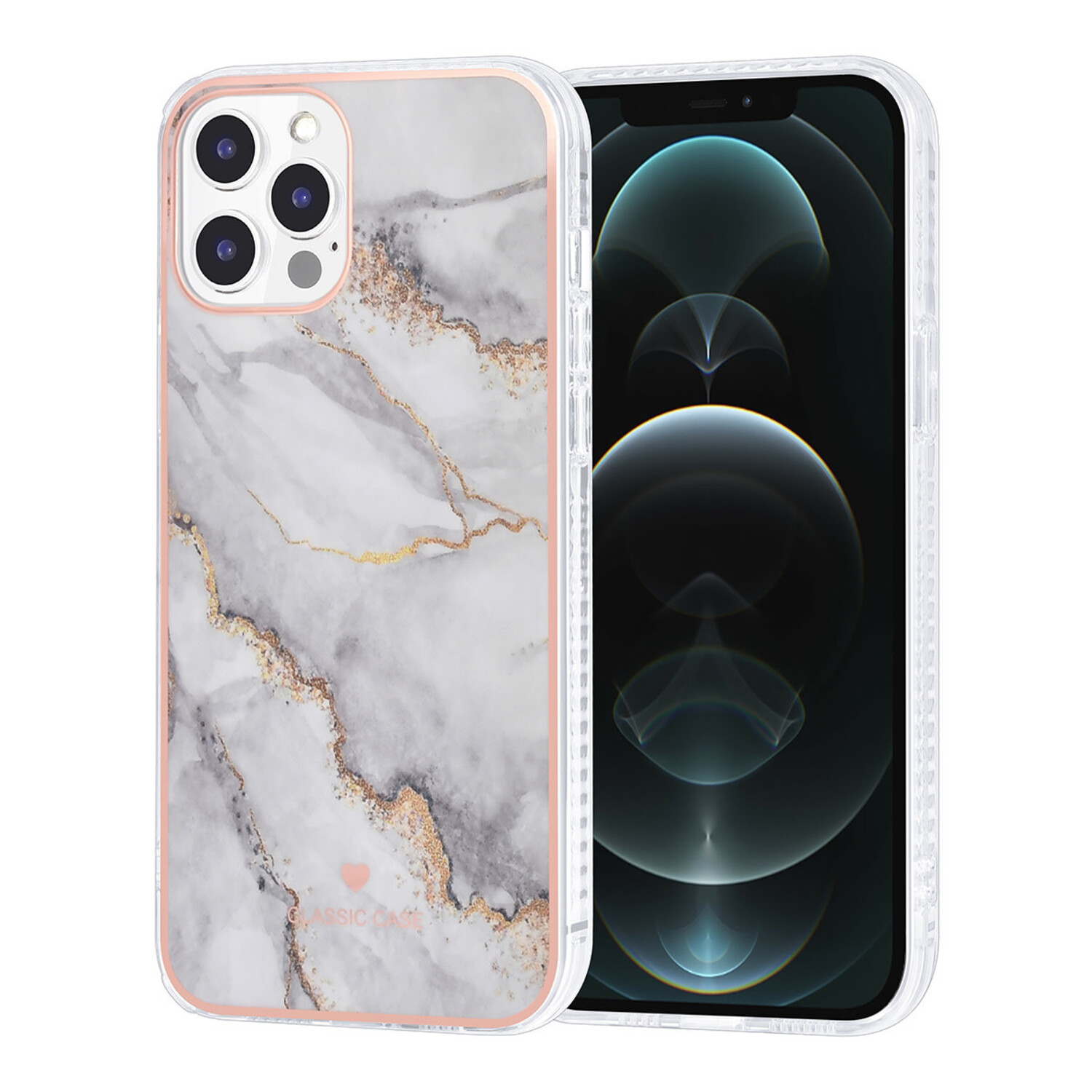UNIQ Accessory UNIQ Classic Case iPhone 12 Pro Max - Silikonhülle TPU - Marble White