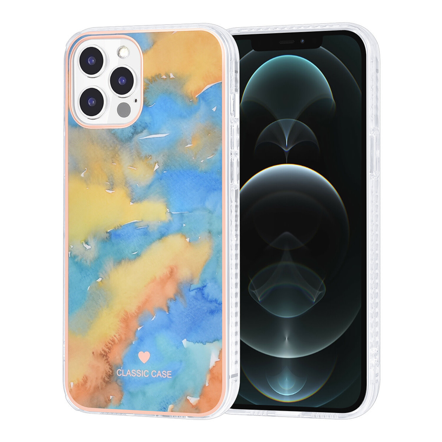 UNIQ Accessory UNIQ Classic Case iPhone 12 Pro Max - Silikonhülle TPU - Marble Yellow