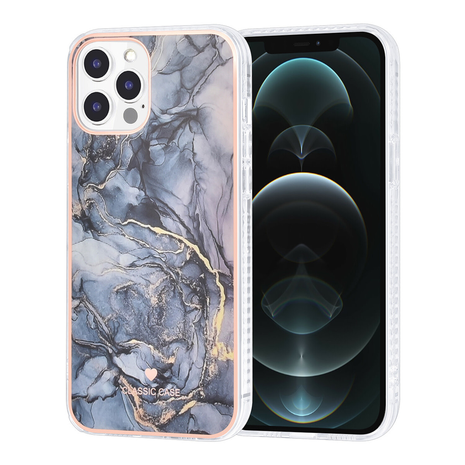 UNIQ Accessory UNIQ Classic Case iPhone 12 Pro Max - Silikonhülle TPU - Marble Grey