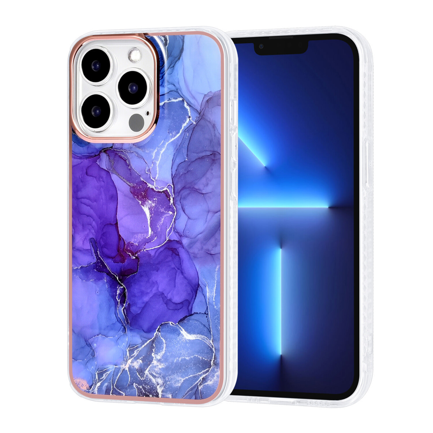UNIQ Accessory UNIQ Accessory iPhone 13 Pro - Silikonhülle TPU - Marble Purple