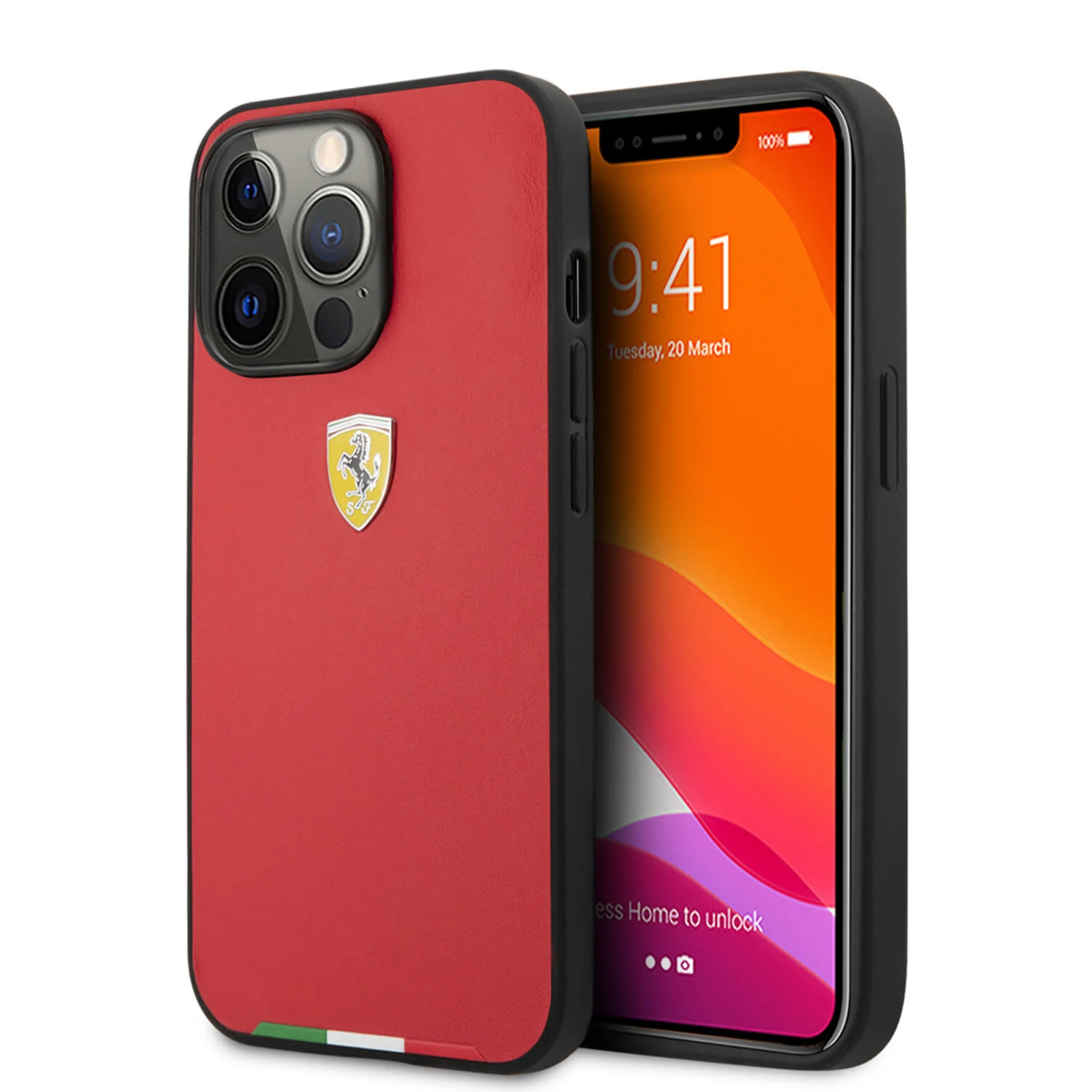 Ferrari Ferrari iPhone 13 Pro Max Hardcase-Rückseite Hülle - Italy Flag Line Red - Rot
