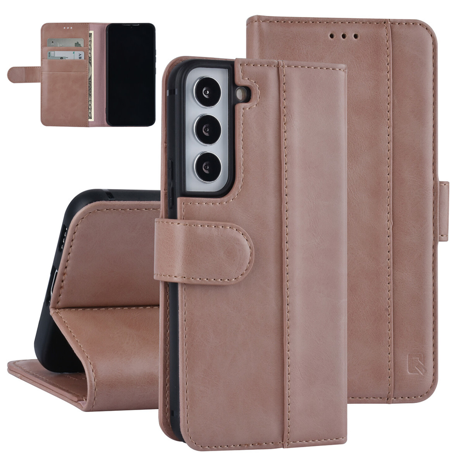 UNIQ Accessory UNIQ Accessory passend für Samsung Galaxy S22 Book-Case hul - Kartenhalter für 3 Karten - Magnetverschluss - Rose Gold