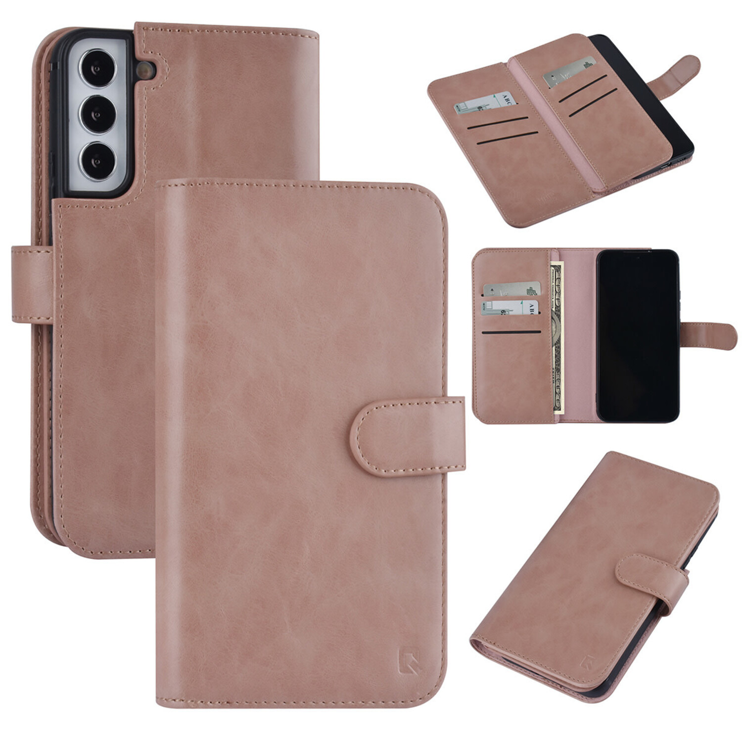 UNIQ Accessory UNIQ Accessory passend für Samsung Galaxy S22 Plus Book-Case hul - Kartenhalter für 9 Karten - Magnetverschluss - Rose Gold