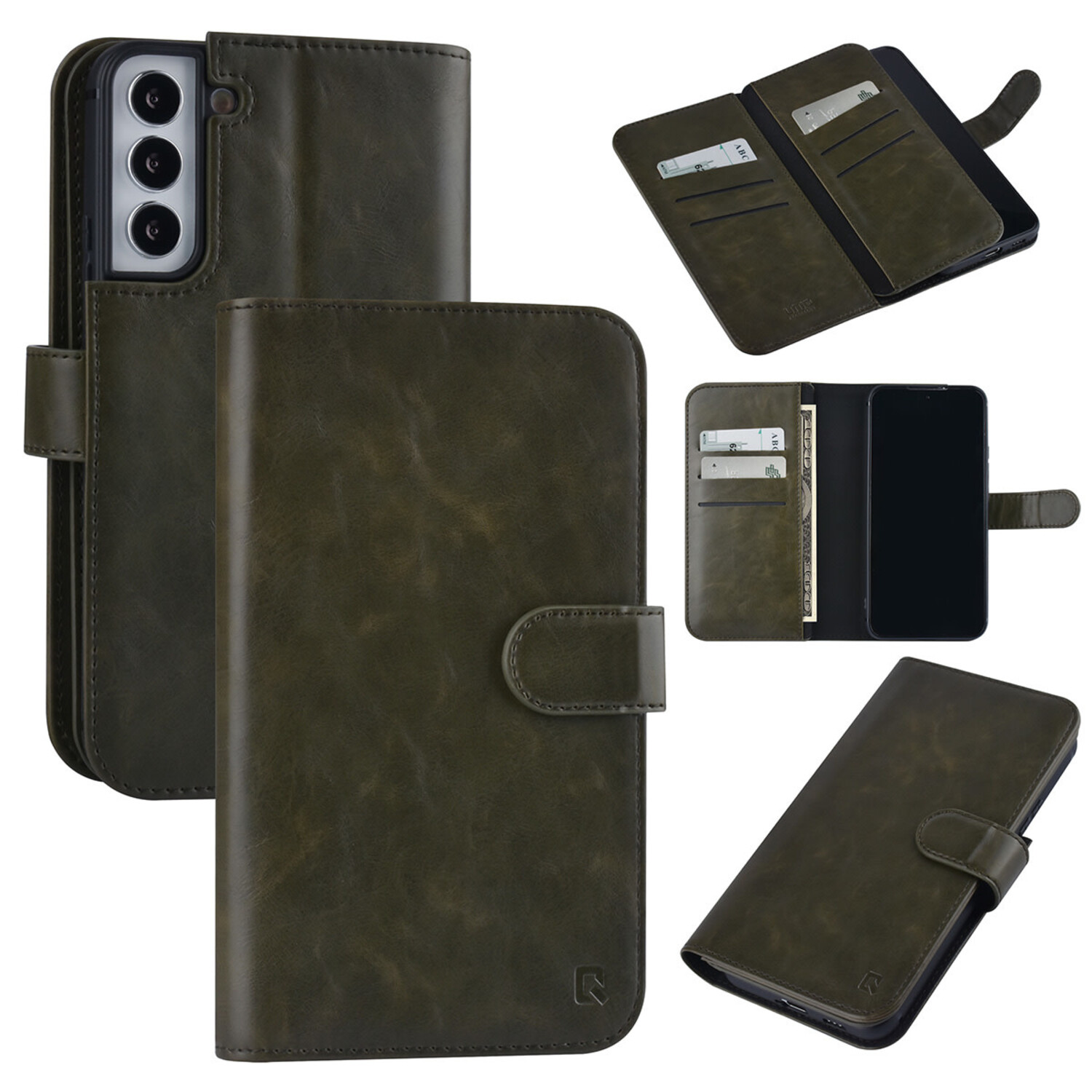 UNIQ Accessory UNIQ Accessory passend für Samsung Galaxy S22 Plus Book-Case hul - Kartenhalter für 9 Karten - Magnetverschluss - Dunkelgrün