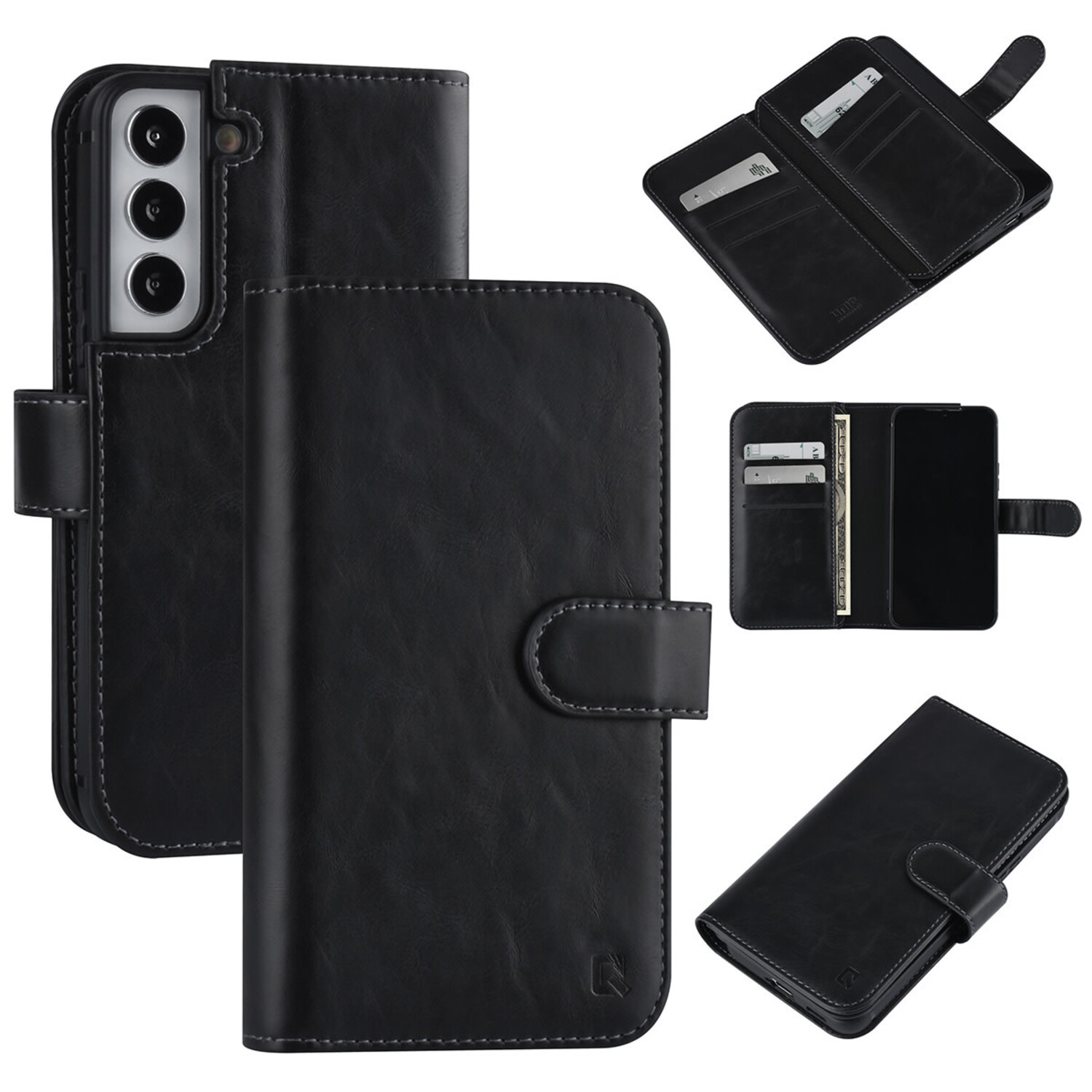 UNIQ Accessory UNIQ Accessory passend für Samsung Galaxy S22 Book-Case hul - Kartenhalter für 9 Karten - Magnetverschluss - Schwarz