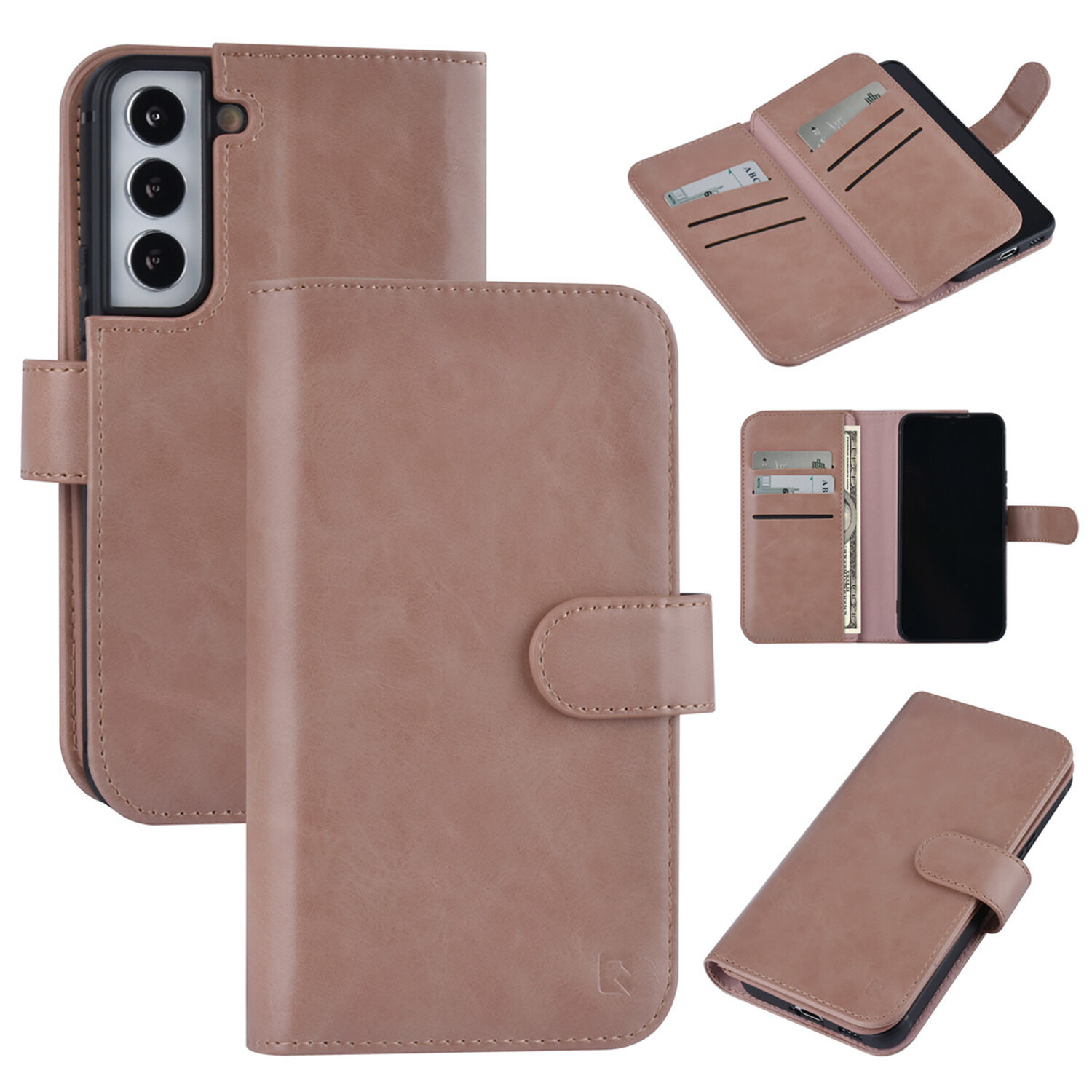 UNIQ Accessory UNIQ Accessory passend für Samsung Galaxy S22 Book-Case hul - Kartenhalter für 9 Karten - Magnetverschluss - Rose Gold