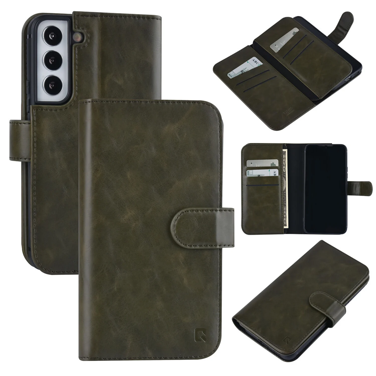 UNIQ Accessory UNIQ Accessory passend für Samsung Galaxy S22 Book-Case hul - Kartenhalter für 9 Karten - Magnetverschluss - Dunkelgrün