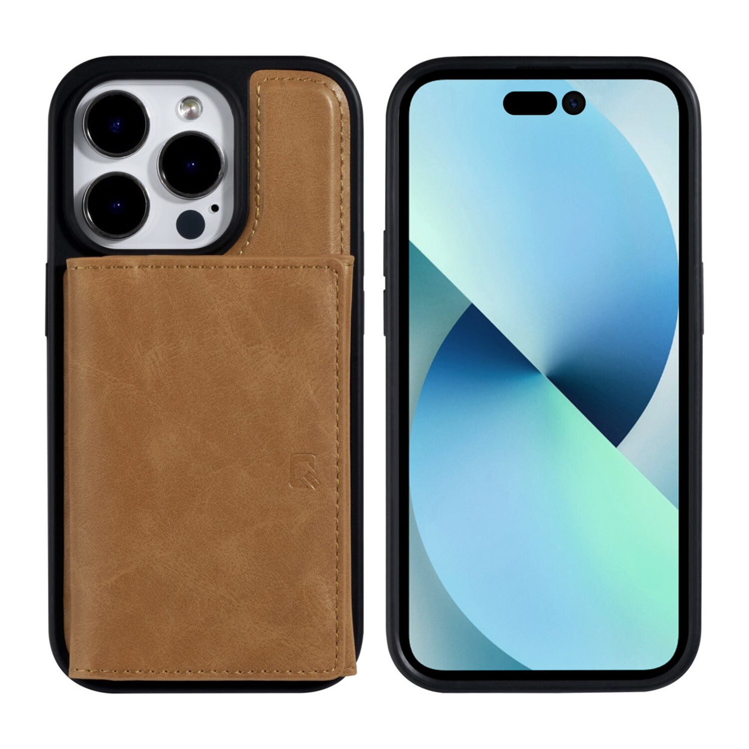 UNIQ Accessory UNIQ Accessory iPhone 14 Pro Hardcase-Rückseite - mit abnehmbarem Kartenhalter - Hellbraun