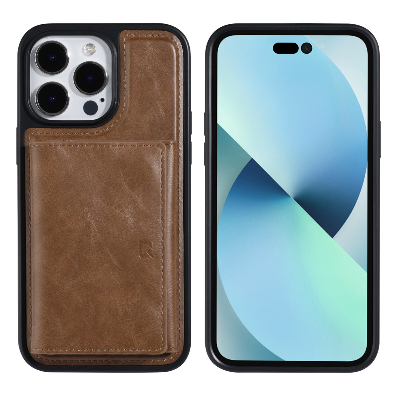 UNIQ Accessory UNIQ Accessory iPhone 14 Pro Max Hardcase-Rückseite - mit abnehmbarem Kartenhalter - Dunkelbraun