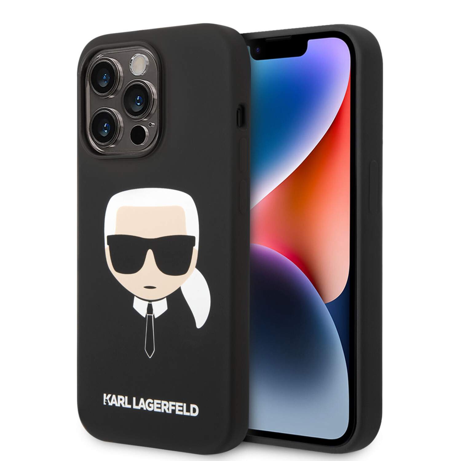 Karl Lagerfeld Karl Lagerfeld iPhone 14 Pro Max Hardcase Hülle - Karl's Head - Schwarz