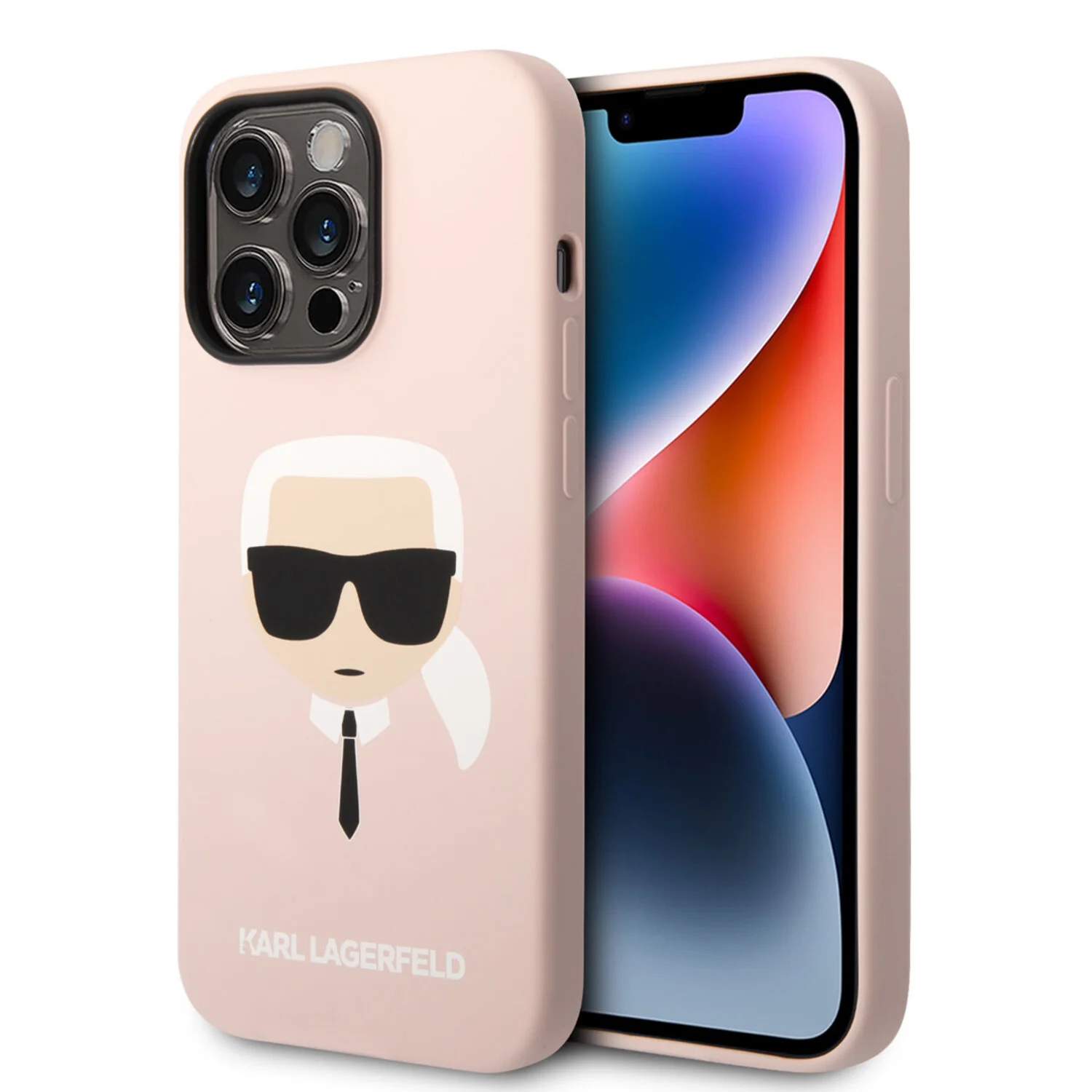 Karl Lagerfeld Karl Lagerfeld iPhone 14 Pro Max Hardcase Hülle - Karl's Head - Rosa