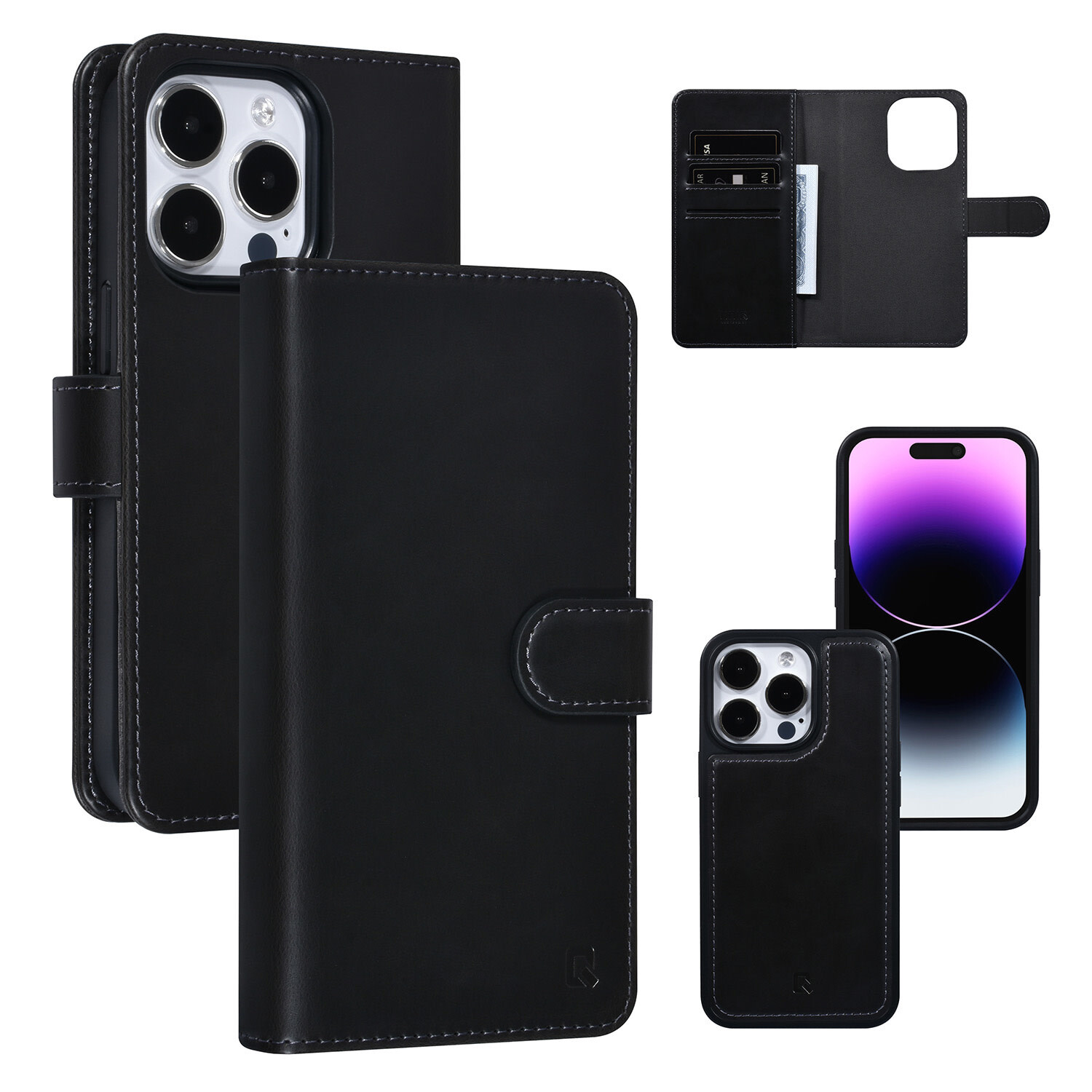 UNIQ Accessory UNIQ Accessory iPhone 14 Pro Book-Case hul - Kartenhalter - Schwarz