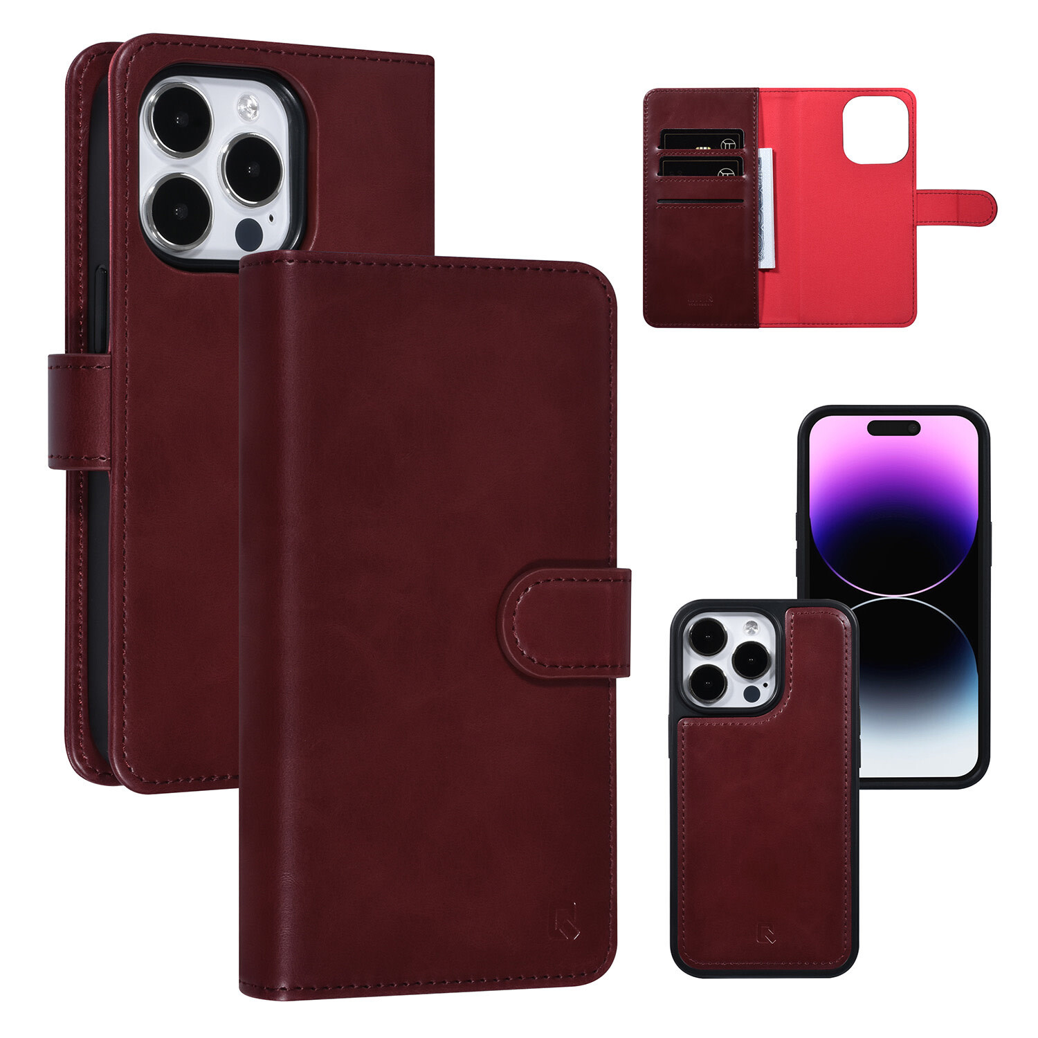 UNIQ Accessory UNIQ Accessory iPhone 14 Pro Book-Case hul - Kartenhalter - Rot