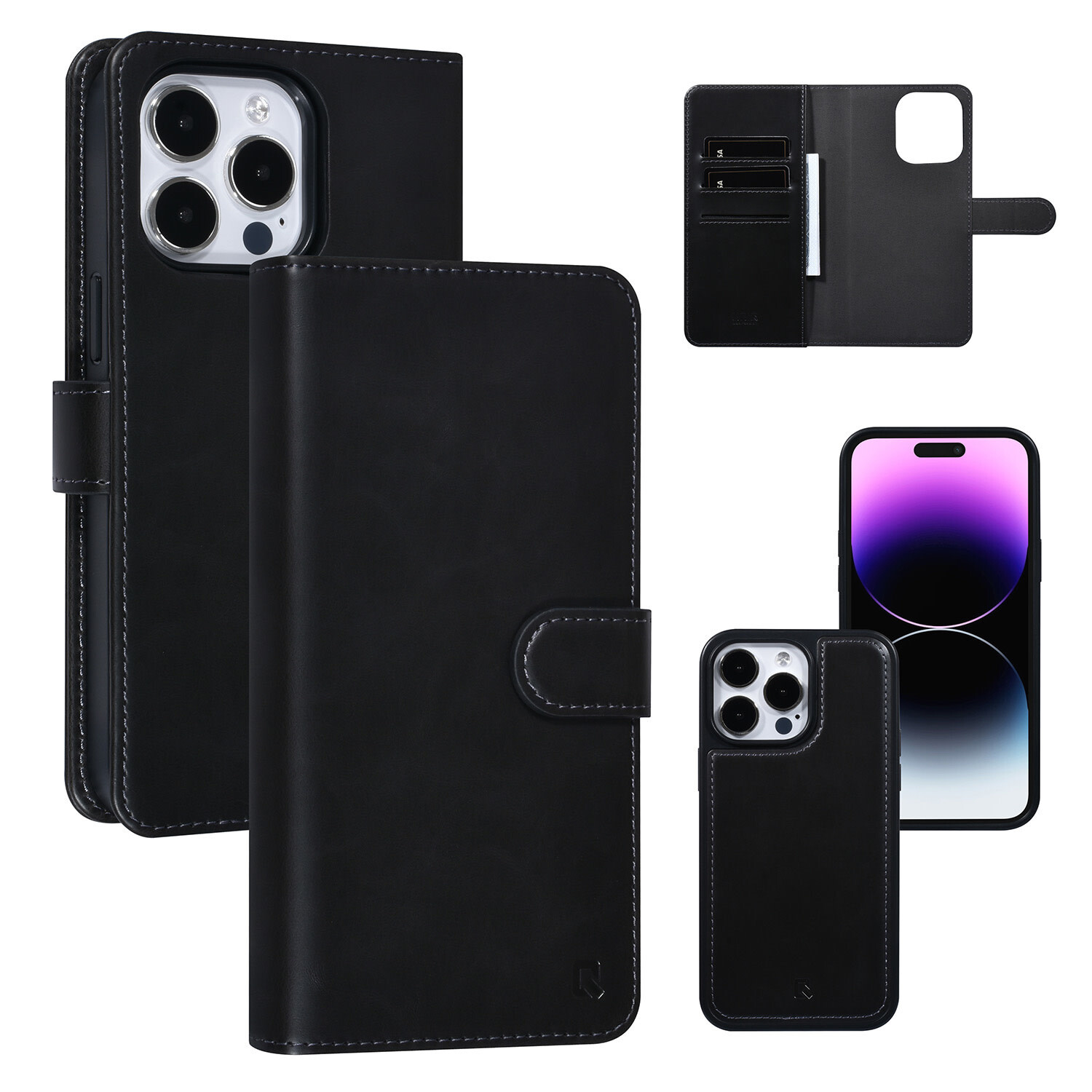 UNIQ Accessory UNIQ Accessory iPhone 14 Pro Max Book-Case hul - Kartenhalter - Schwarz