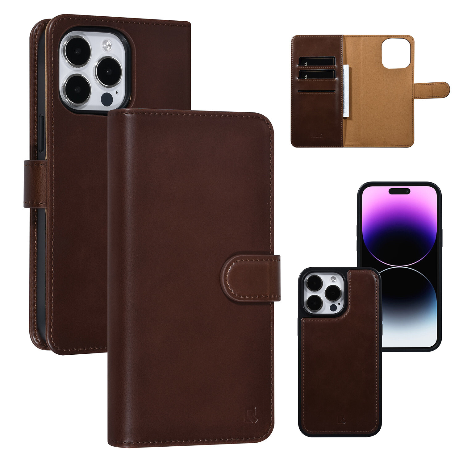 UNIQ Accessory UNIQ Accessory iPhone 14 Pro Max Book-Case hul - Kartenhalter - Braun