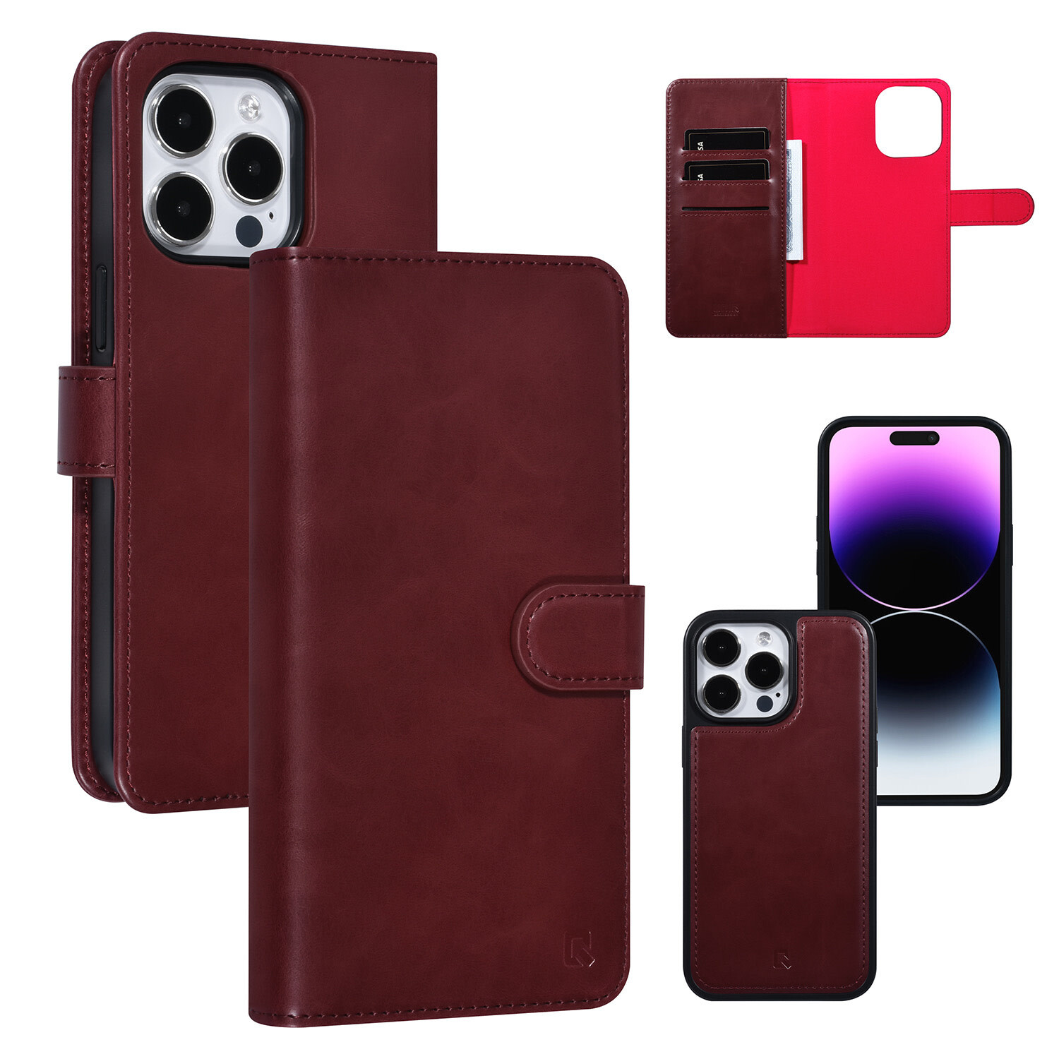 UNIQ Accessory UNIQ Accessory iPhone 14 Pro Max Book-Case hul - Kartenhalter - Rot