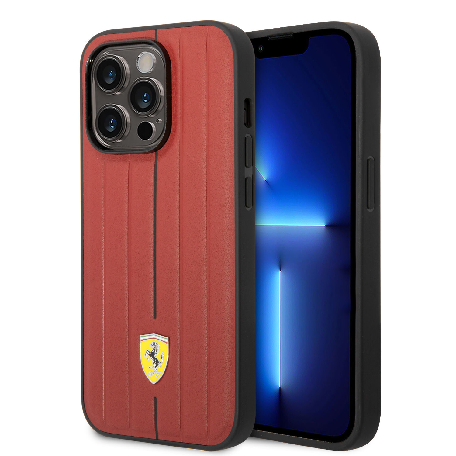 Ferrari Ferrari iPhone 14 Pro Hardcase-Rückseite Hot Stamp - Black Line - Rot