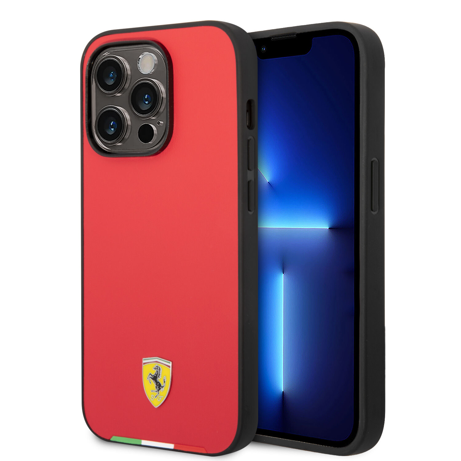 Ferrari Ferrari iPhone 14 Pro Max Hardcase-Rückseite Italian Flag Line - Rot