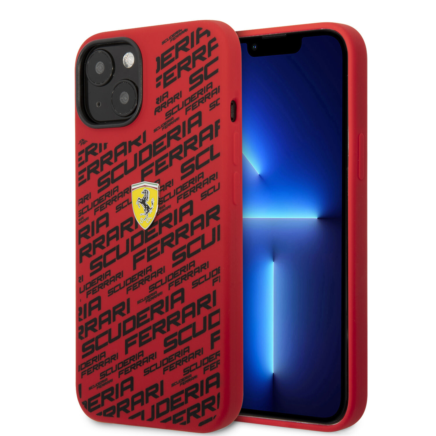 Ferrari Ferrari iPhone 14 Pro Hardcase-Rückseite Scuderia All-Over - Rot
