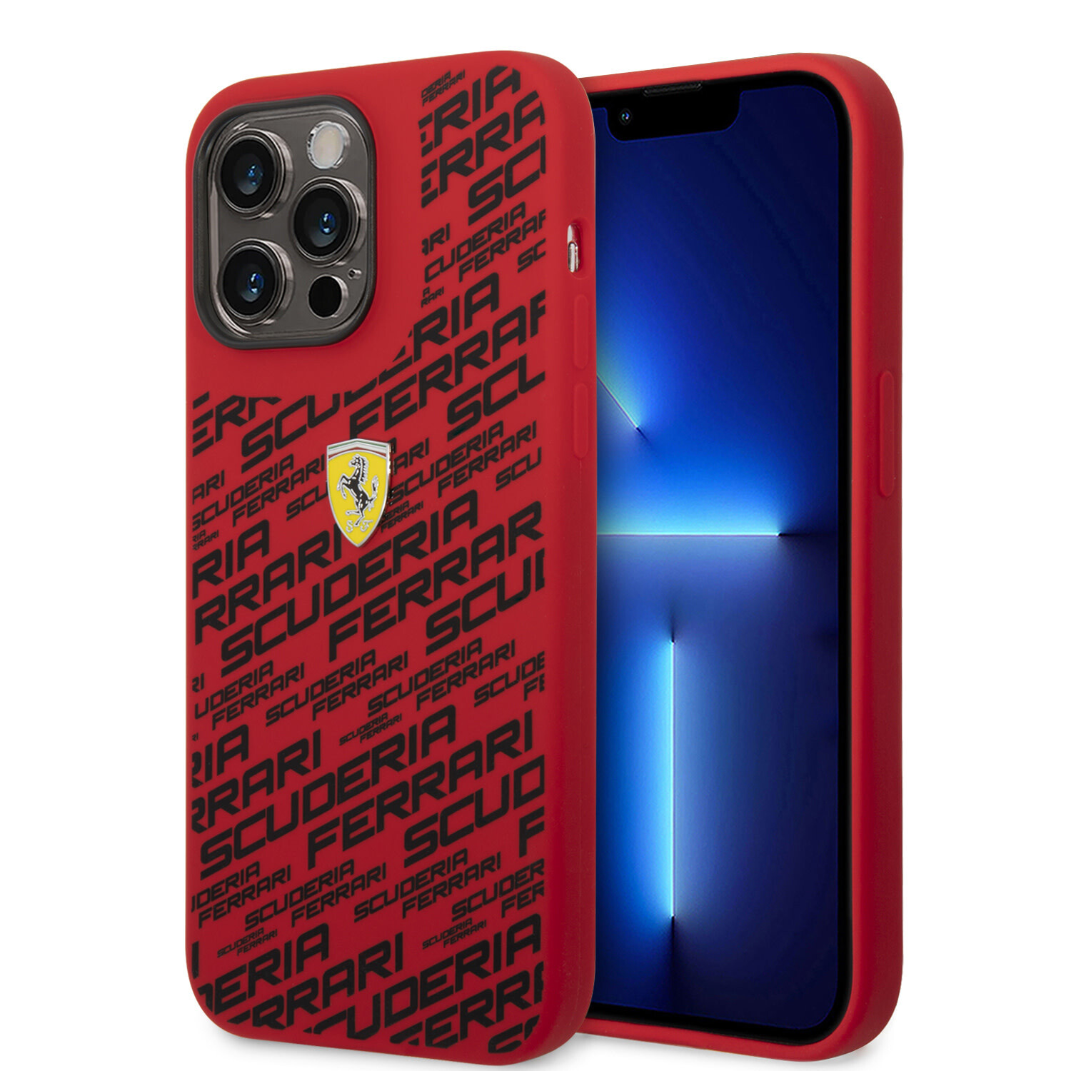 Ferrari Ferrari iPhone 14 Pro Max Hardcase-Rückseite Scuderia All-Over - Rot