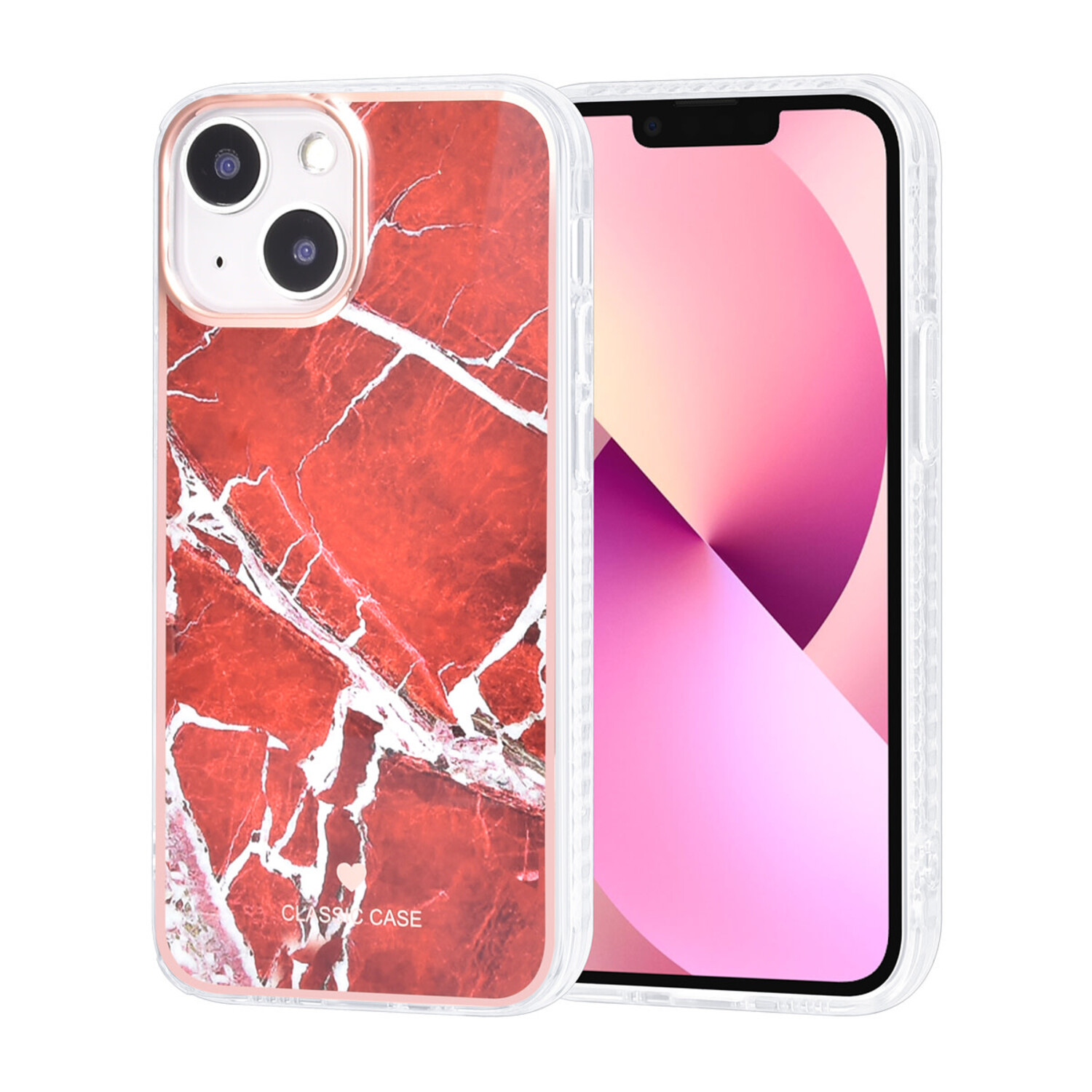 UNIQ Accessory UNIQ Accessory iPhone 13 Mini TPU Hülle - Marble Red