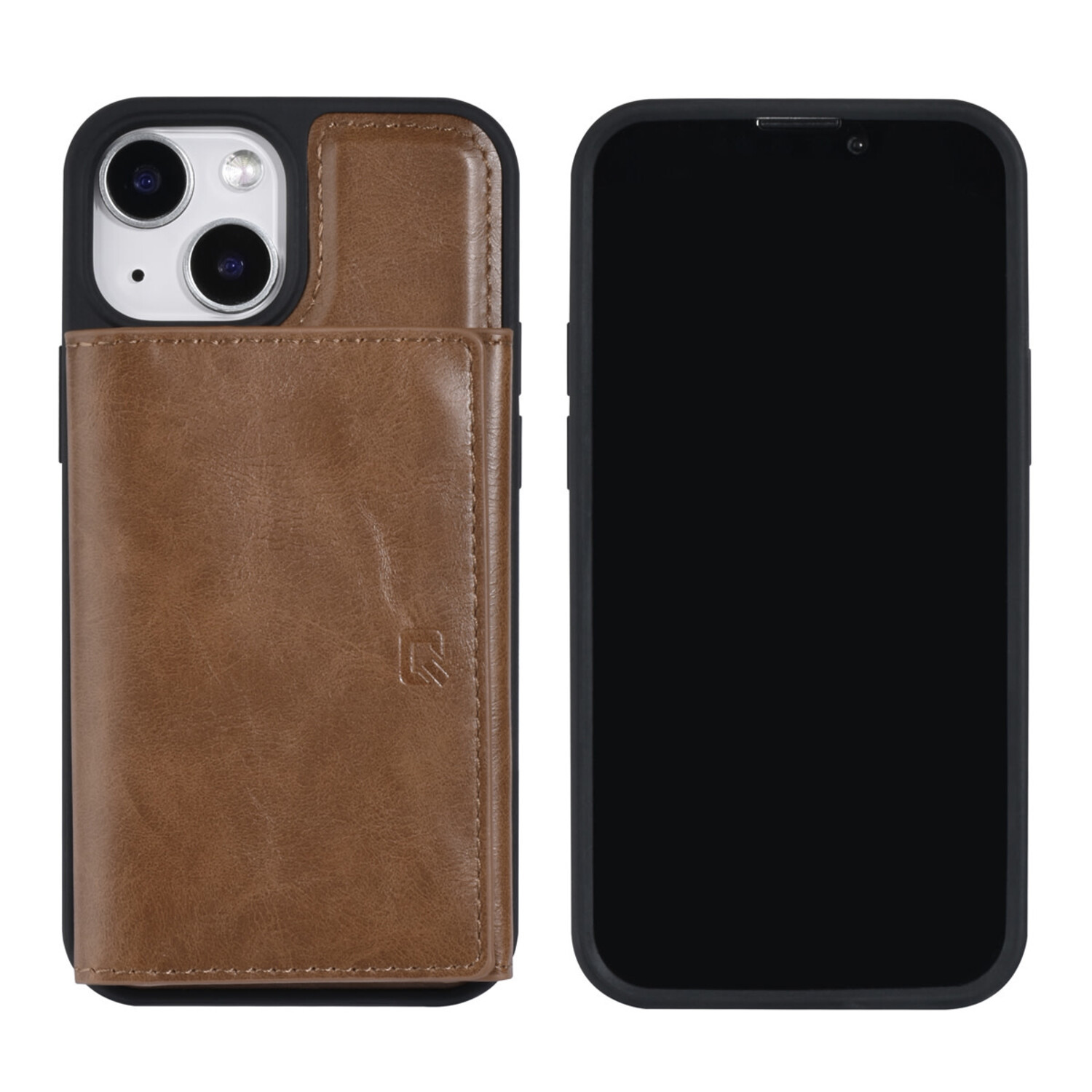 UNIQ Accessory UNIQ Accessory iPhone 13 Mini Hardcase-Rückseite - mit abnehmbarem Kartenhalter - Dunkelbraun