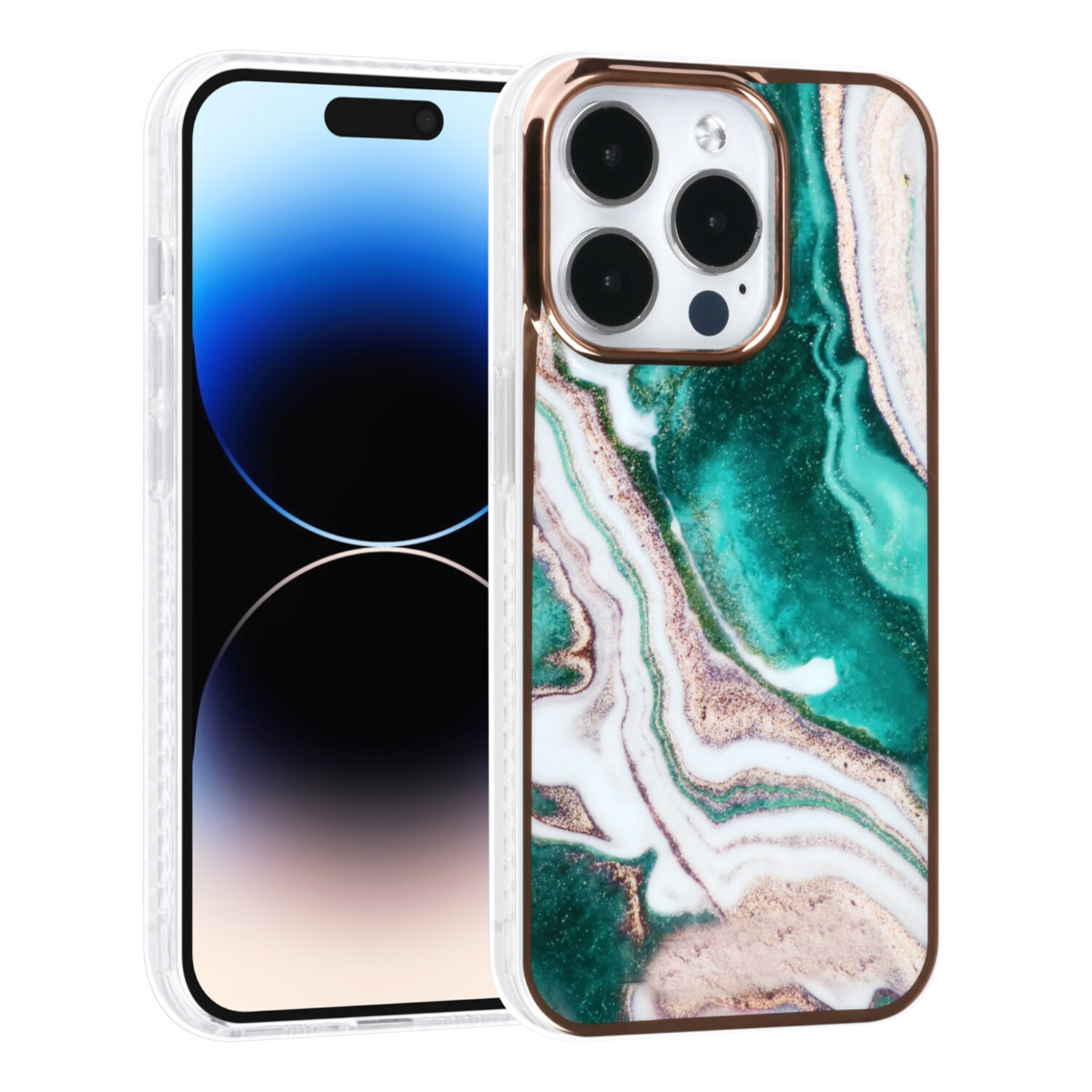 UNIQ Accessory UNIQ Accessory iPhone 14 Pro TPU Hülle - Marble Green