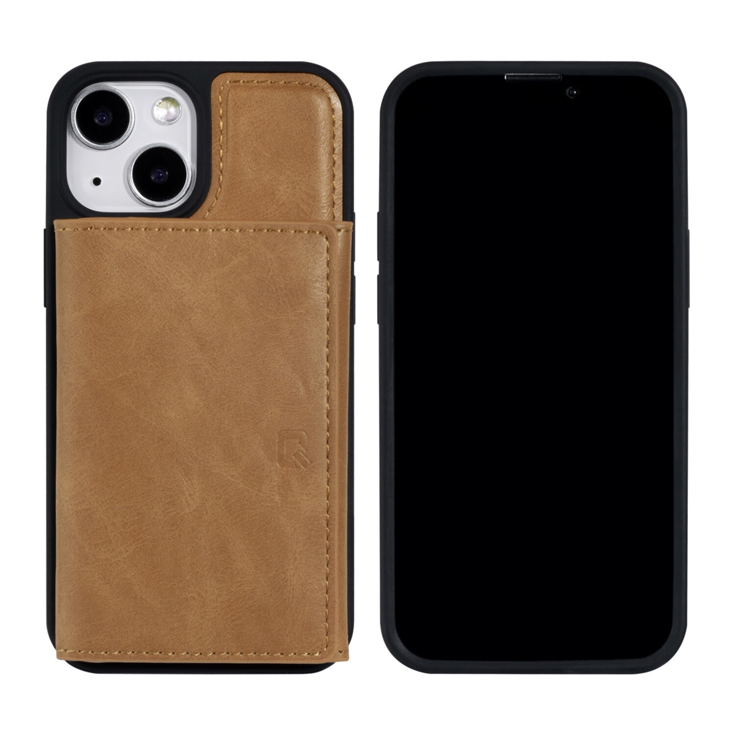 UNIQ Accessory UNIQ Accessory iPhone 13 Mini Hardcase-Rückseite - mit abnehmbarem Kartenhalter - Hellbraun