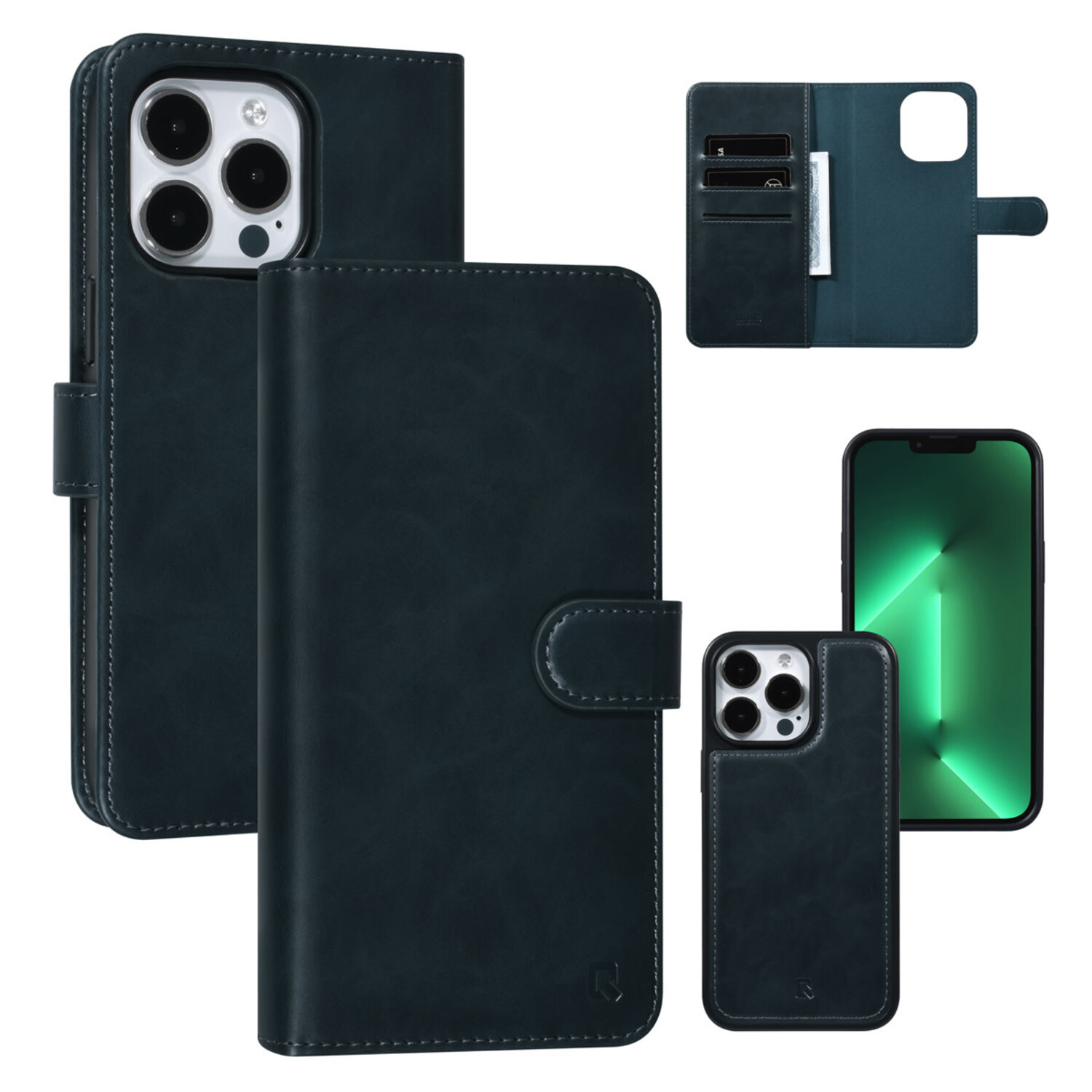 UNIQ Accessory UNIQ Accessory iPhone 13 Pro Max 2 in 1 Kartenhalter in Buchform und Rückseite - Blau