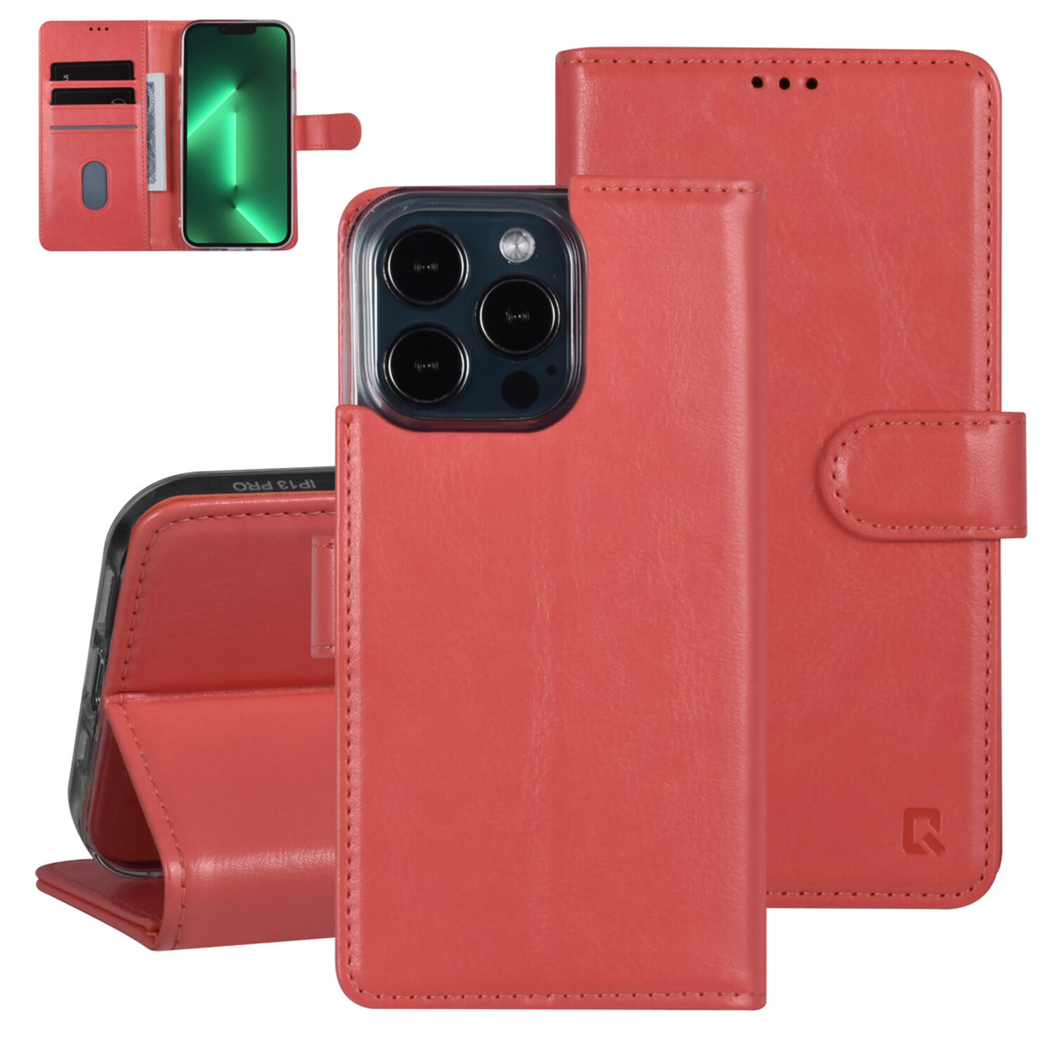 UNIQ Accessory UNIQ Accessory iPhone 13 Pro Book-Case hul - Kartenhalter für 3 Karten - Magnetverschluss - Rosa