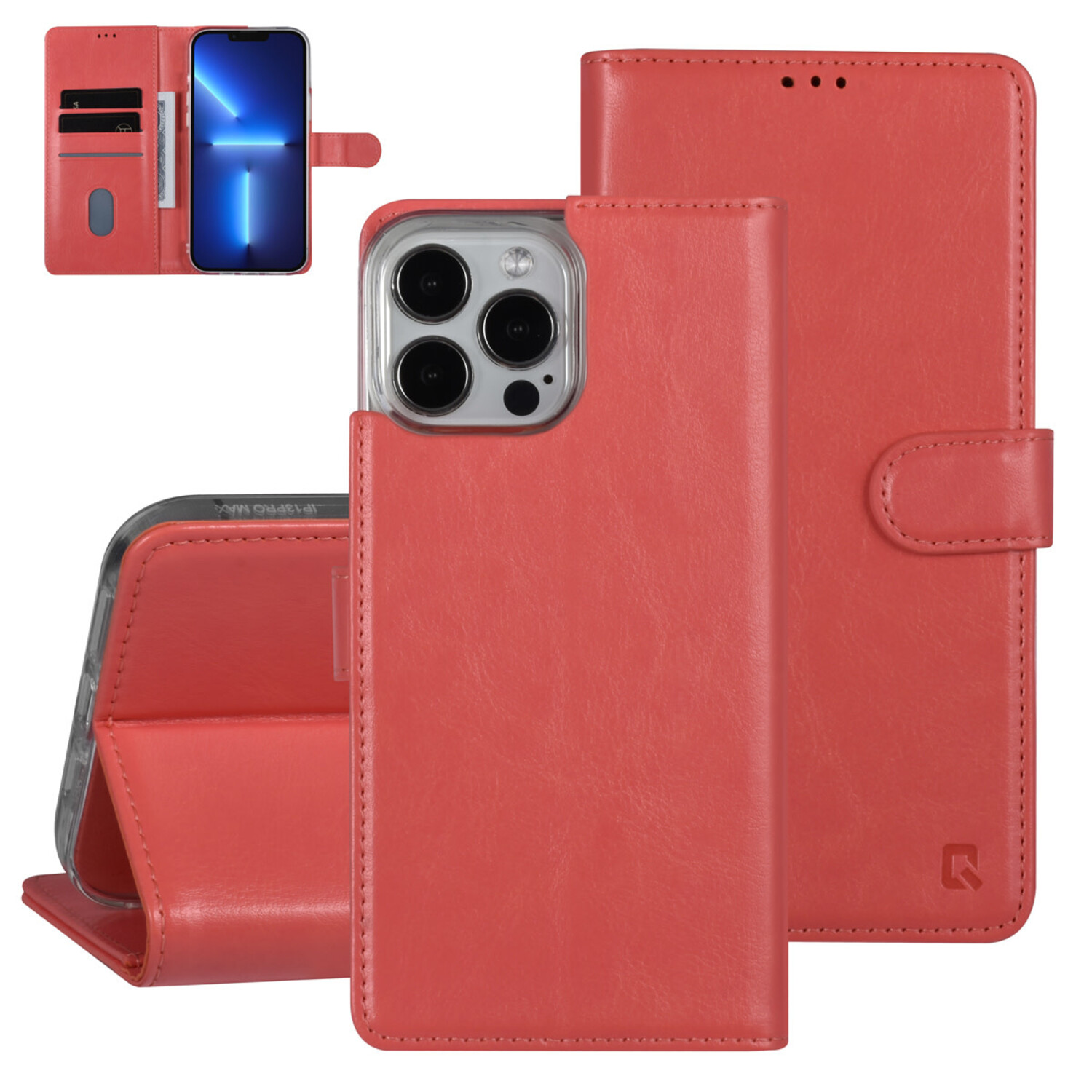 UNIQ Accessory UNIQ Accessory iPhone 13 Pro Max Book-Case hul - Kartenhalter für 3 Karten - Magnetverschluss - Rosa