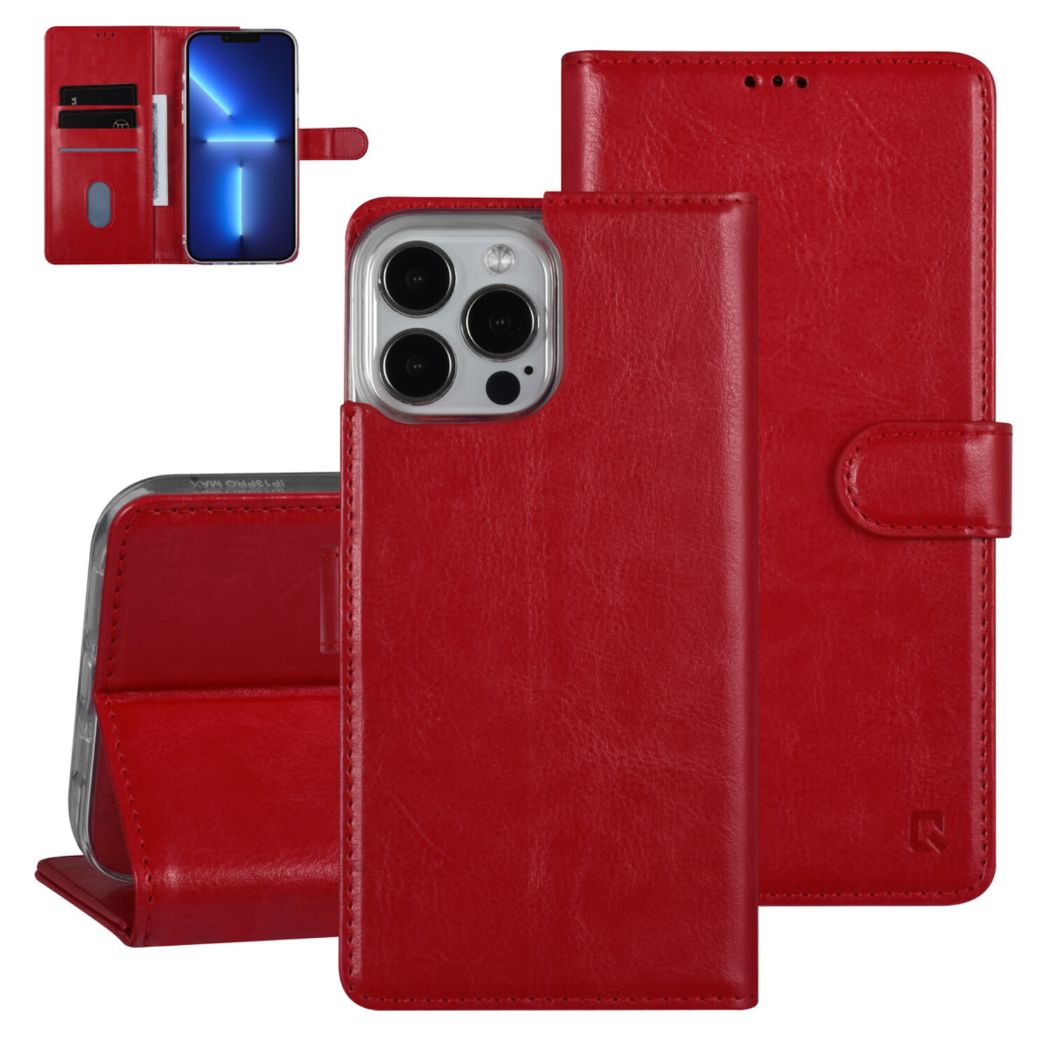 UNIQ Accessory UNIQ Accessory iPhone 13 Pro Max Book-Case hul - Kartenhalter für 3 Karten - Magnetverschluss - Rot
