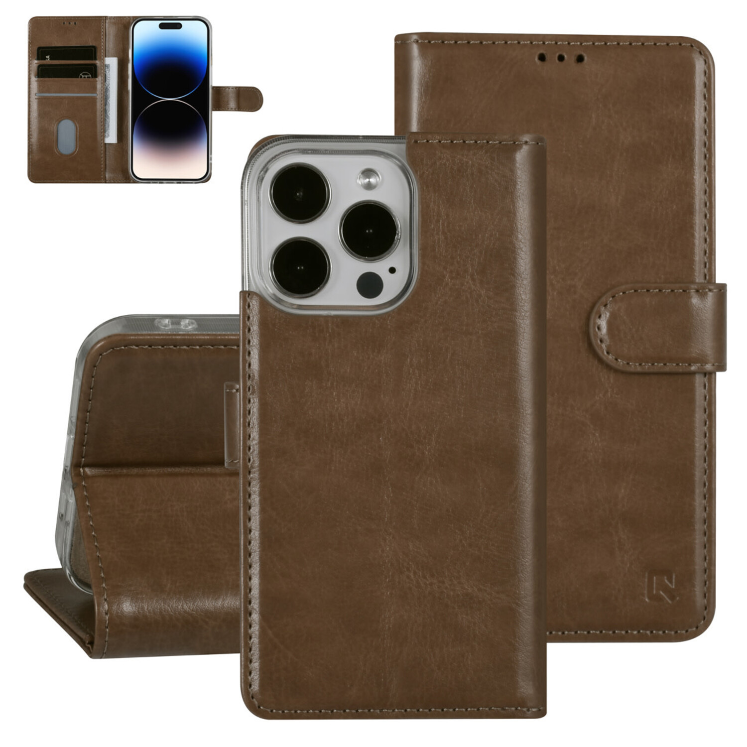 UNIQ Accessory UNIQ Accessory iPhone 14 Pro Book-Case hul - Kartenhalter für 3 Karten - Magnetverschluss - Gold