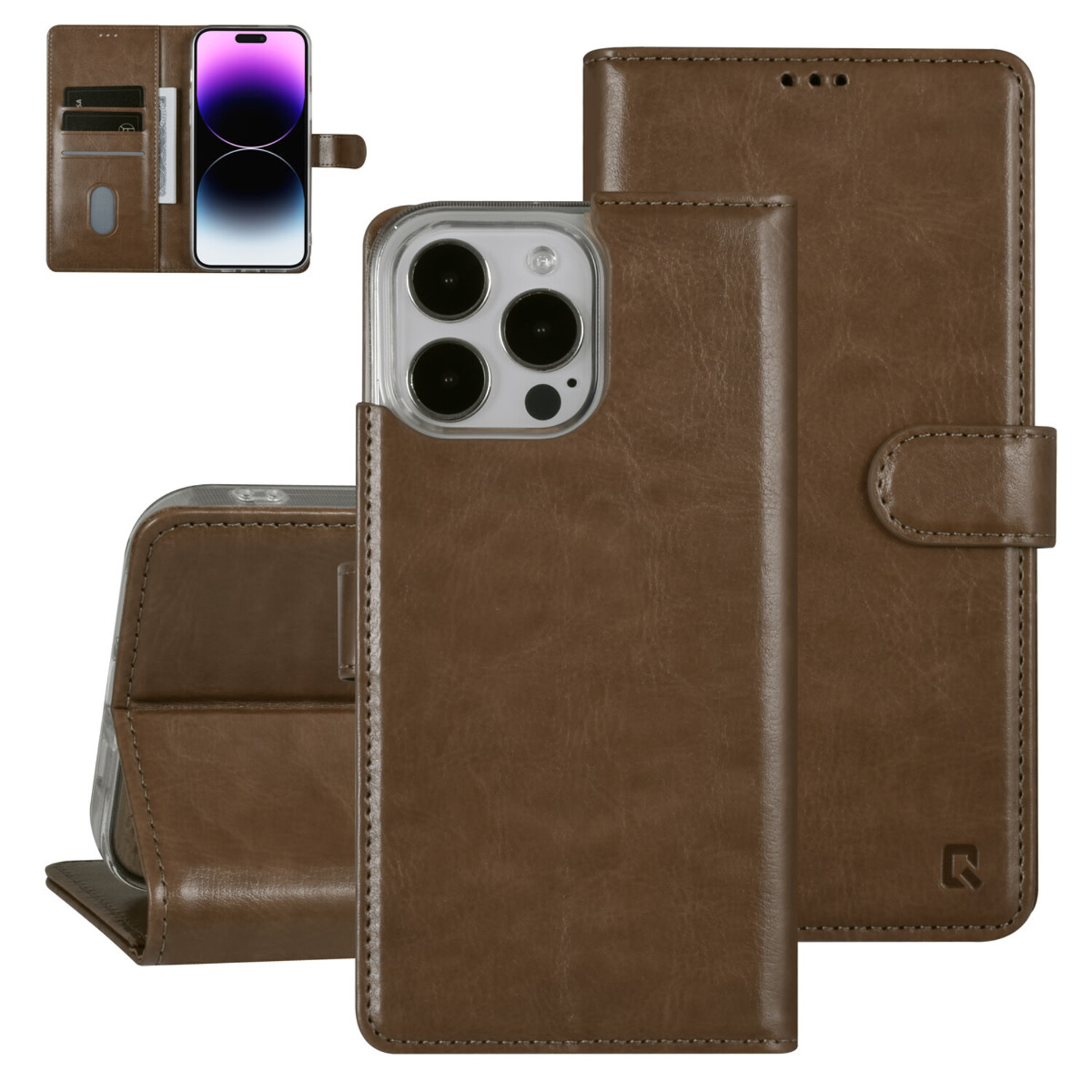 UNIQ Accessory UNIQ Accessory iPhone 14 Pro Max Book-Case hul - Kartenhalter für 3 Karten - Magnetverschluss - Gold