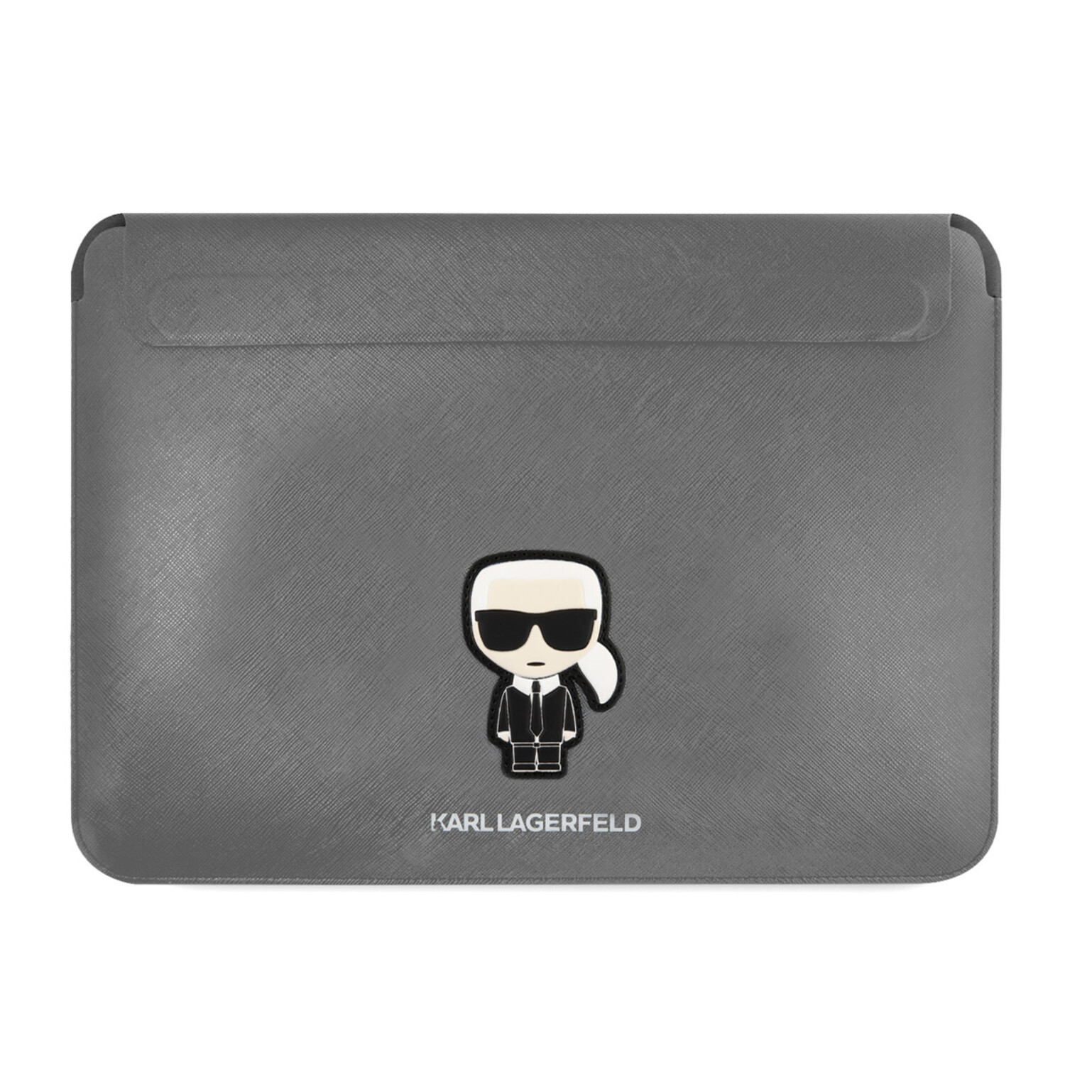 Karl Lagerfeld Karl Lagerfeld 14 Inch Laptop- und Tablet-Hülle - Saffiano Ikonik - Silber