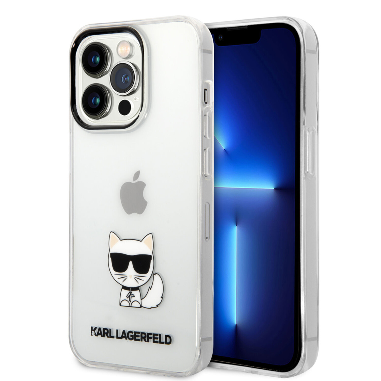 Karl Lagerfeld Karl Lagerfeld iPhone 14 Pro TPU Backcover Hülle - Choupette - Transparent
