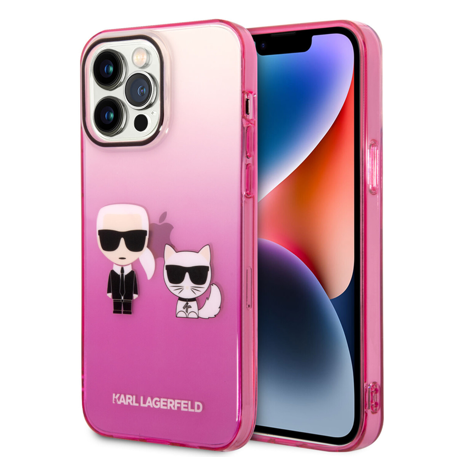 Karl Lagerfeld Karl Lagerfeld iPhone 14 Pro Max Hardcase-Rückseite - K&amp;C - Gradient - Rosa